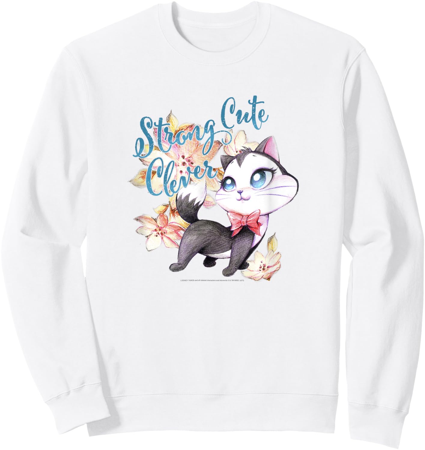 Looney Tunes Pussyfoot Strong Cute Clever Kitty Sweatshirt - Sweatshirt | White