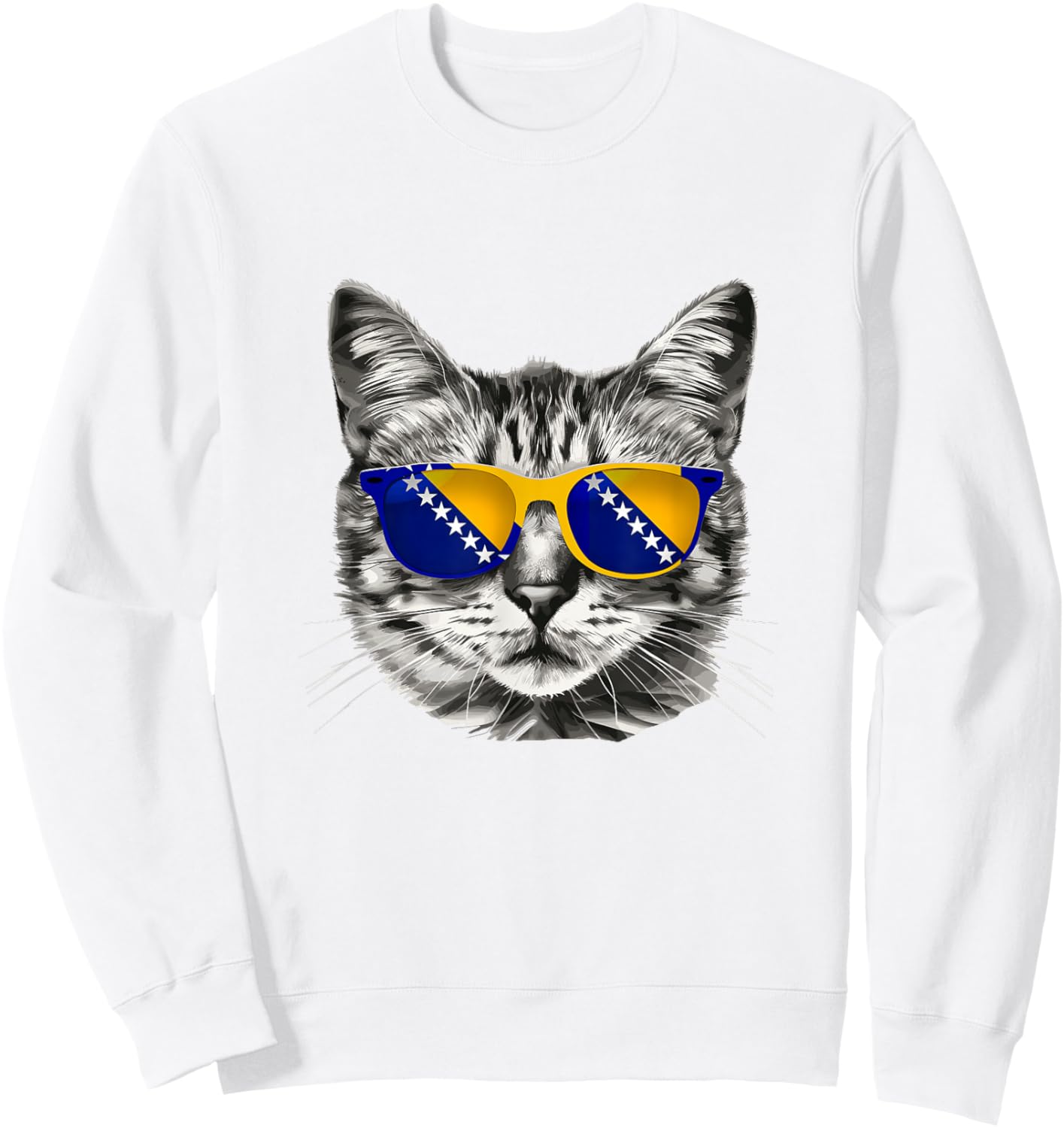 Bosnian Flag Cat Owner Souvenirs Products Kitten Bosnia Sweatshirt - Sweatshirt | White
