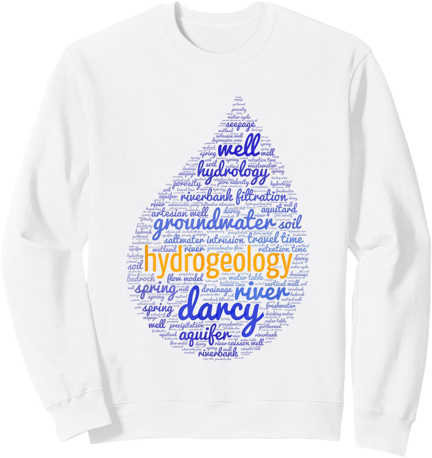 Hydrogeology | Funny | Engineer | Environmental Science Sweatshirt - Sweatshirt | White
