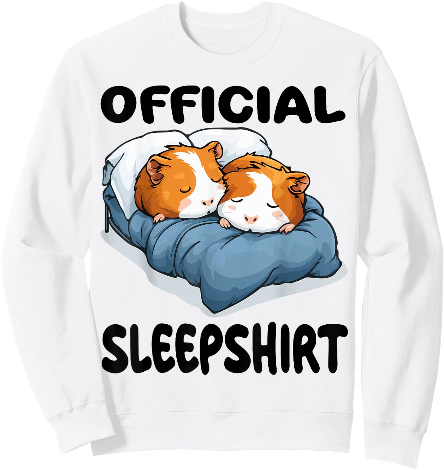 Guinea Pig Official Sleepshirt Pajamas Nightgown Sweatshirt - Sweatshirt | White