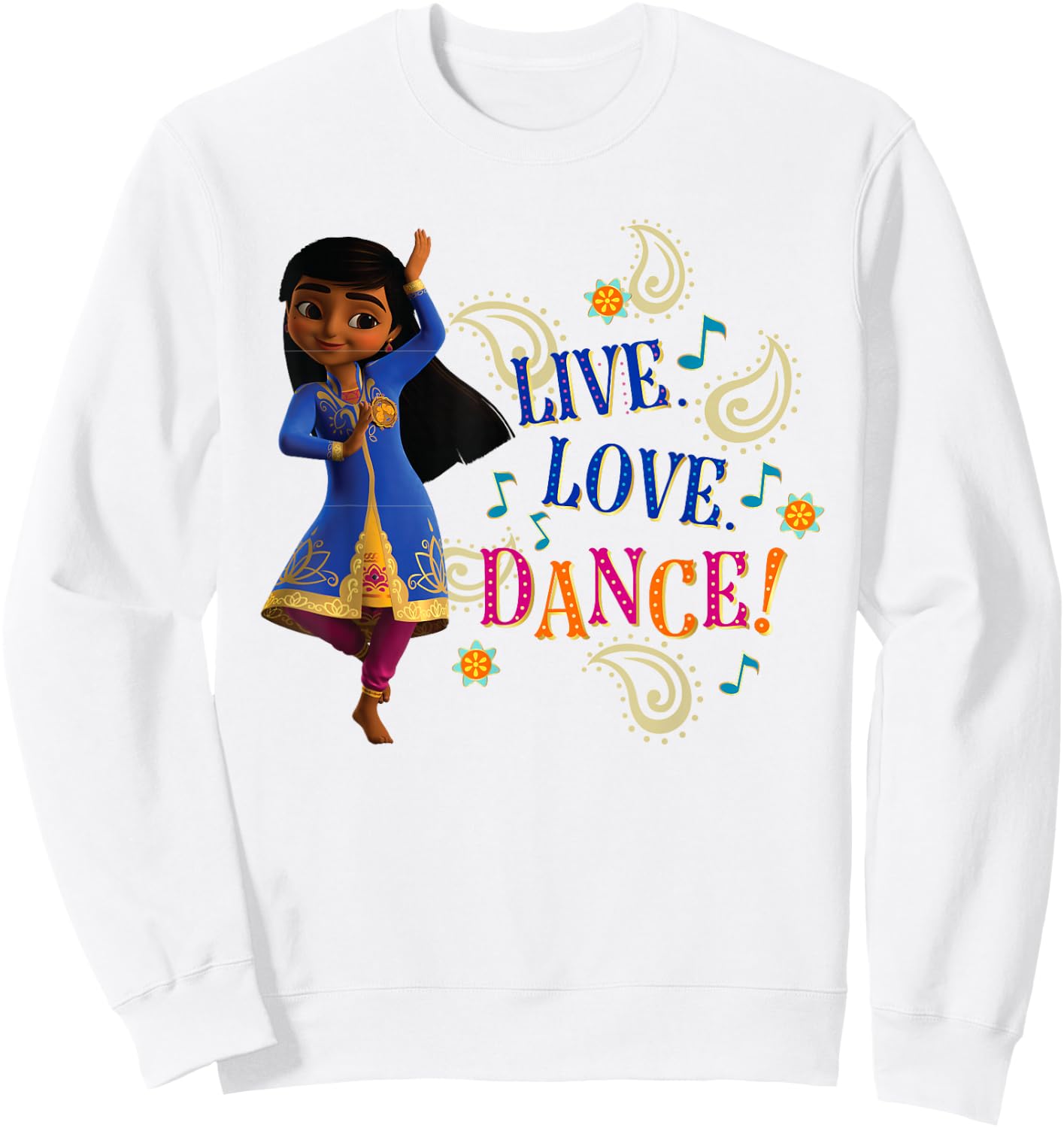 Disney Mira, Royal Detective Live Love Dance! Sweatshirt - Sweatshirt | White