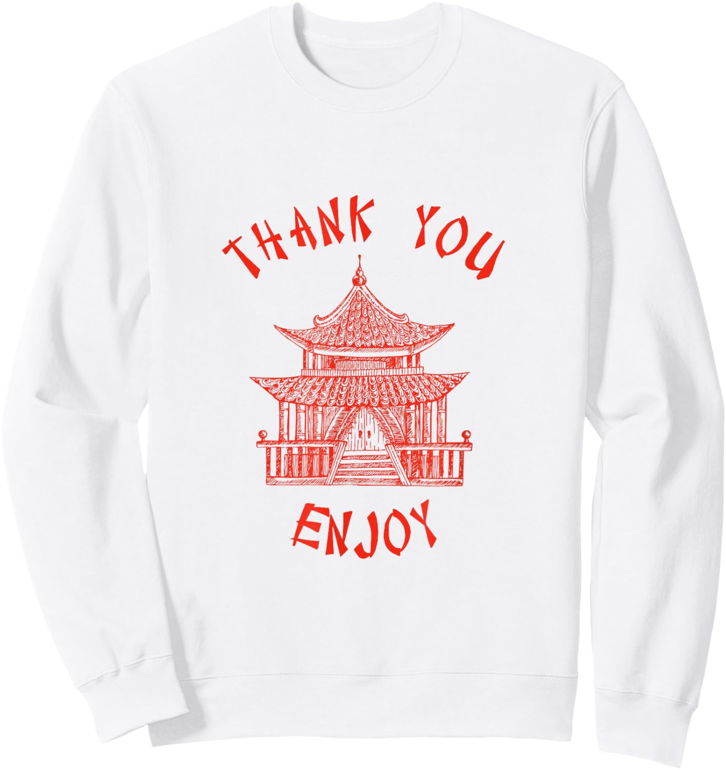 Chinese Take Out Container Traditional Fortune Cookie Fun Sweatshirt - Sweatshirt | White