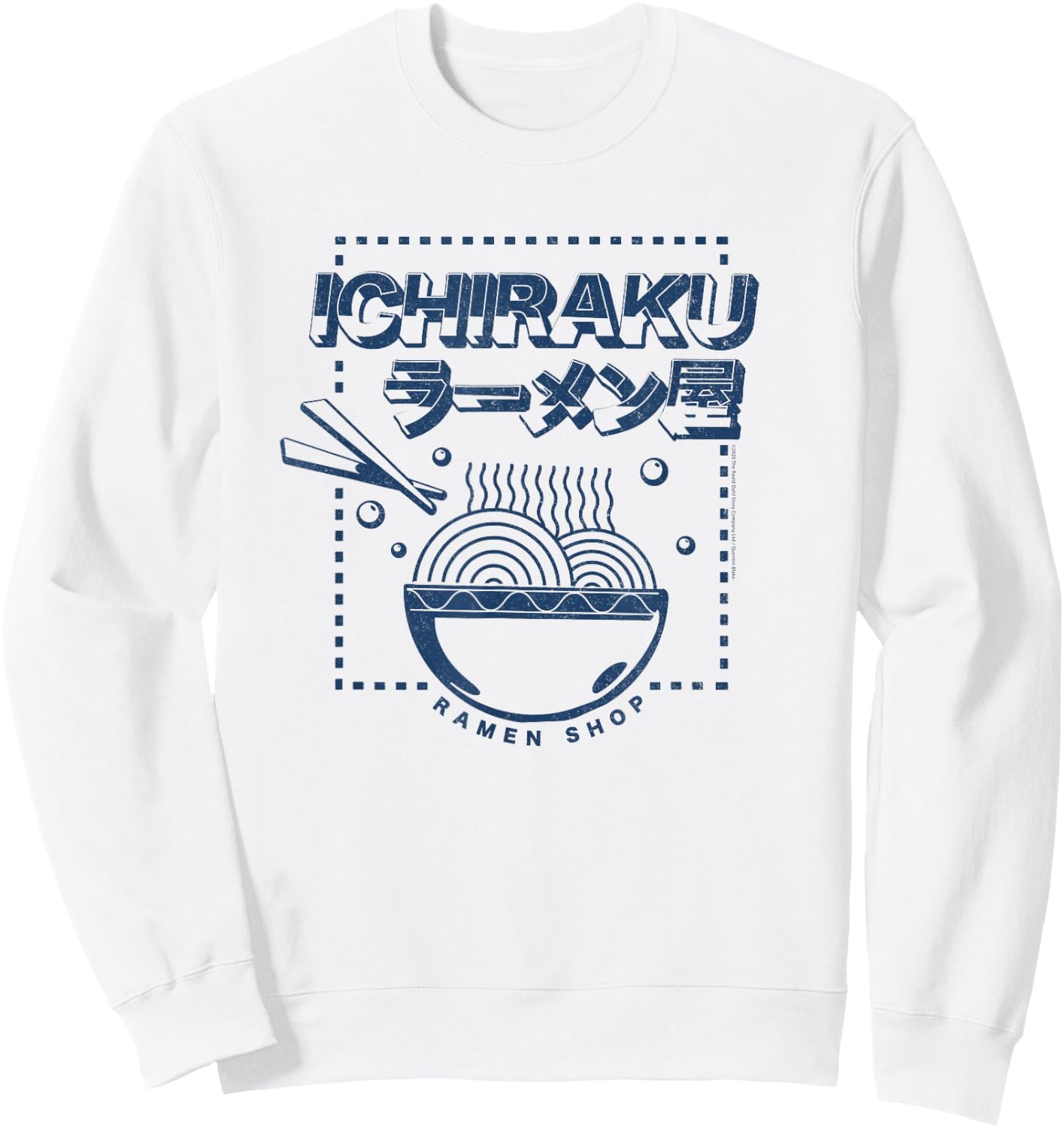 Naruto Shippuden Ichiraku Ramen Shop Logo Anime Sweatshirt - Sweatshirt | White