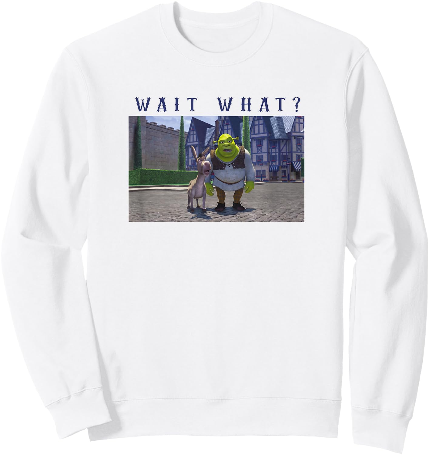 Shrek & Donkey Wait What Sweatshirt - Sweatshirt | White