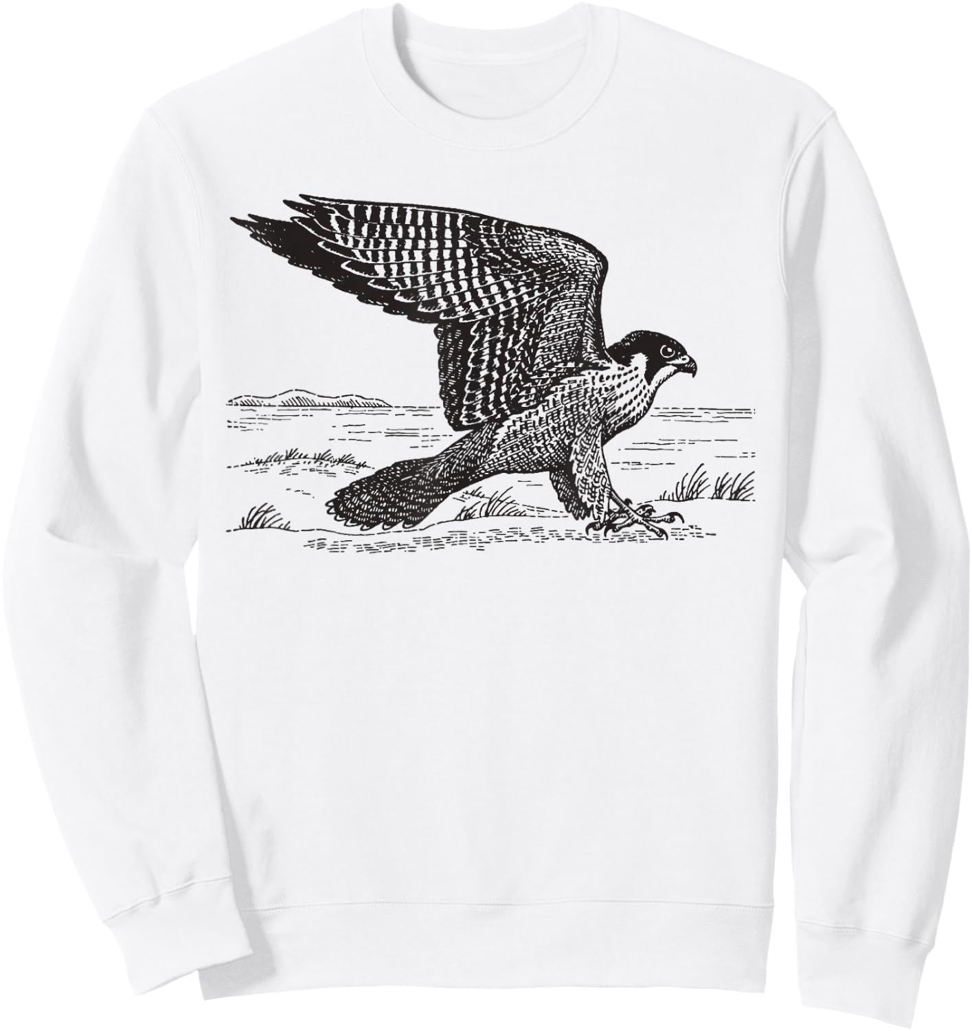 Peregrine Falcon Ornithology Hawk Gift Sweatshirt - Sweatshirt | White