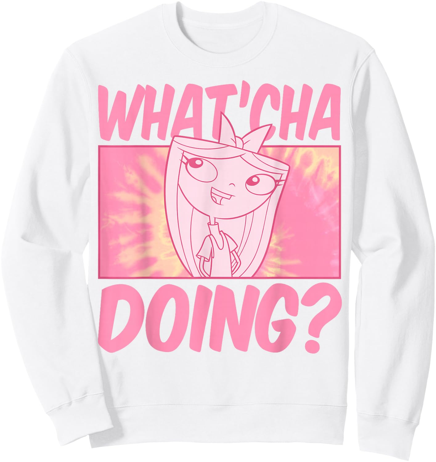 Disney Phineas and Ferb Whatcha Doing Small Sweatshirt - Sweatshirt | White