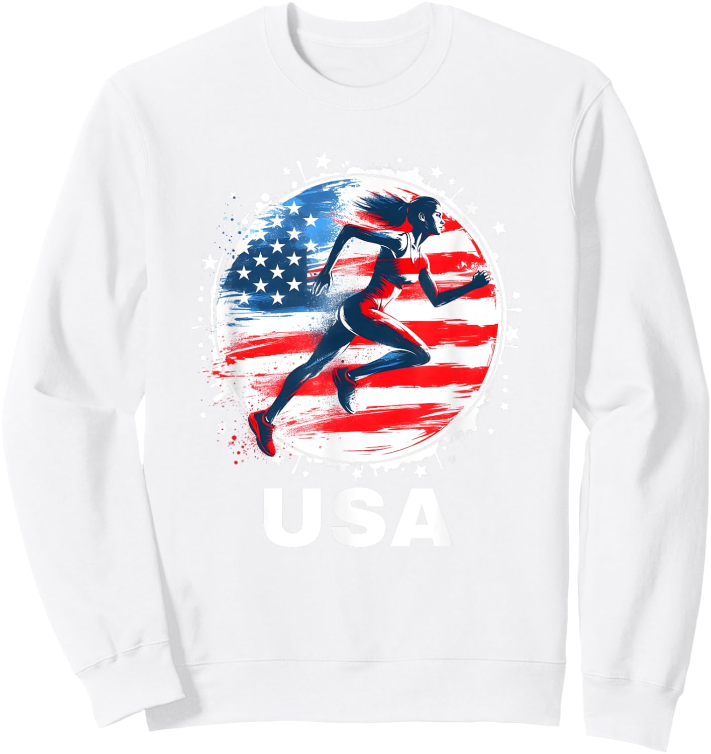 Track and Field USA Women Track and Field USA Team Sweatshirt - Sweatshirt | White