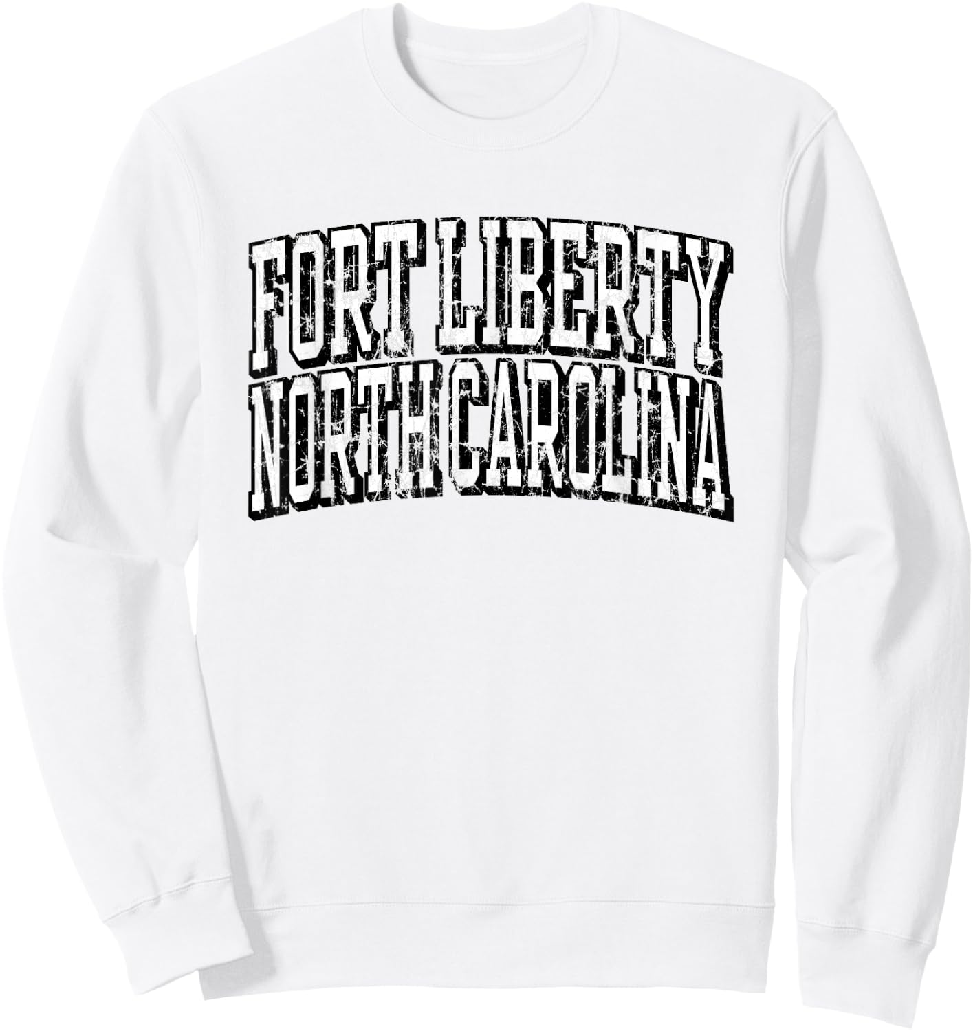 Fort Liberty North Carolina United States Army Military Sweatshirt - Sweatshirt | White