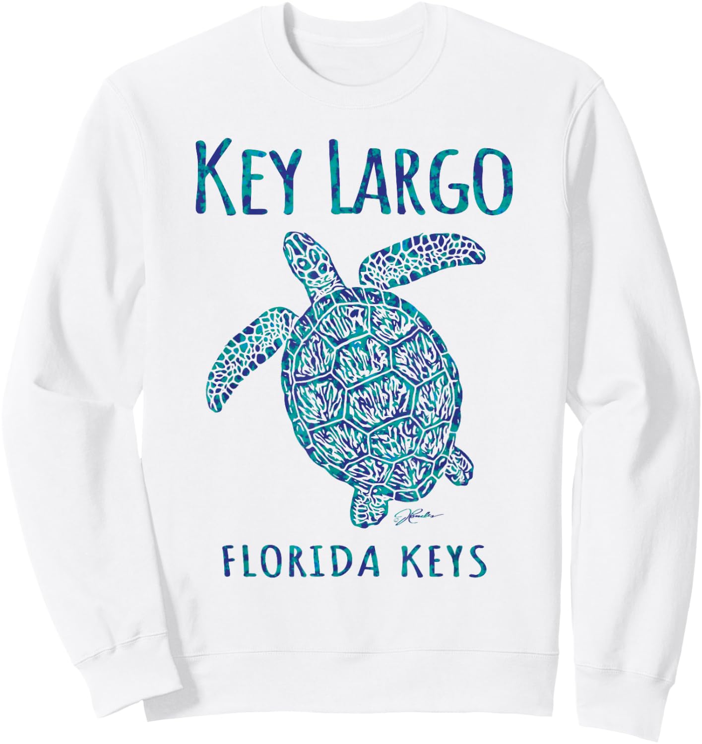 JCombs: Key Largo, FL, Sea Turtle, Beach Men Women Kids Sweatshirt - Sweatshirt | White