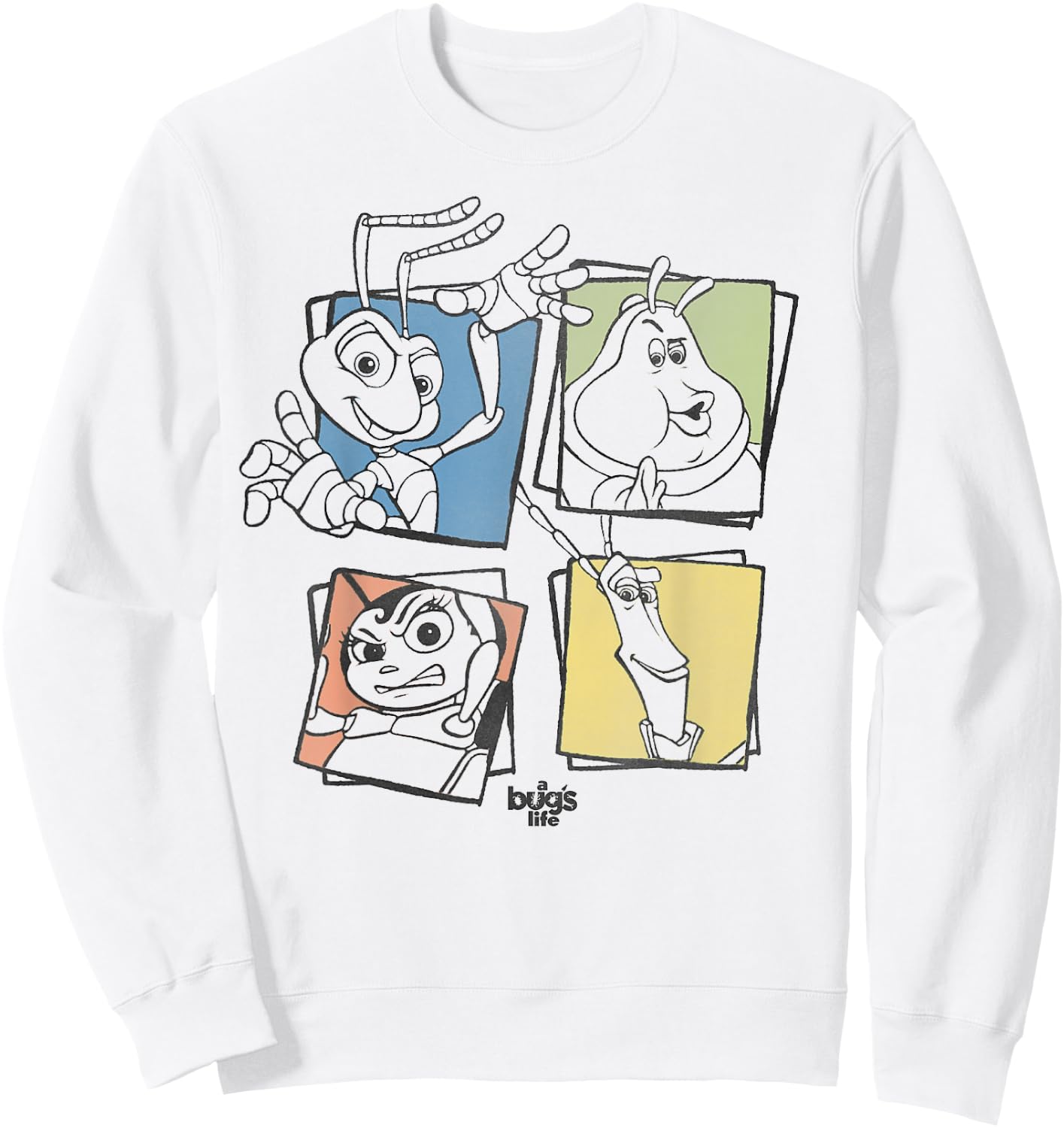 Disney Pixar A Bug's Life Group Shot Box Up Sweatshirt - Sweatshirt | White