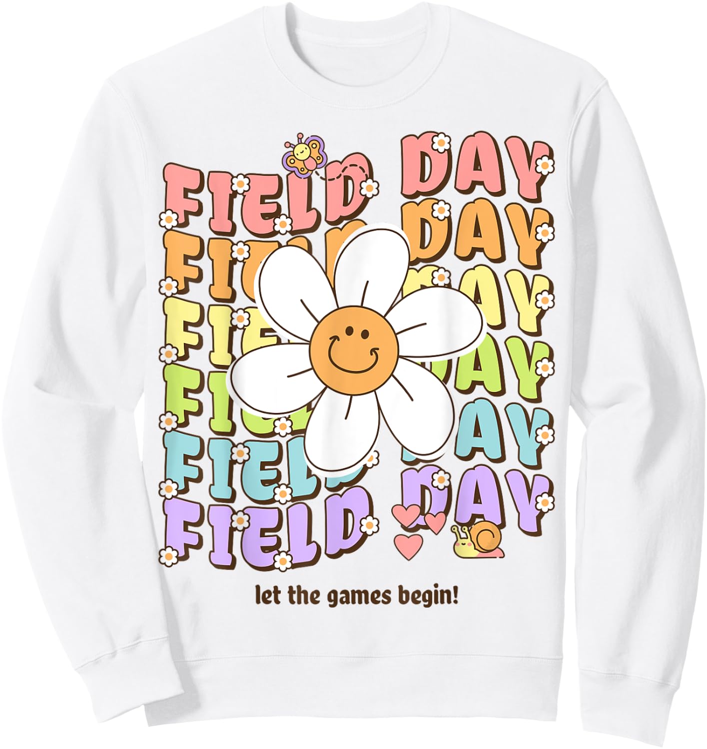 Orange Shirts for girls field day Sweatshirt - Sweatshirt | White