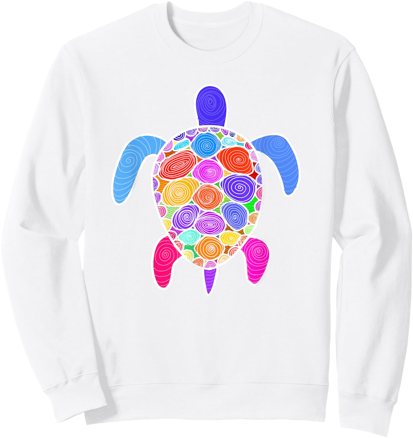 Hawaiian Tie Dye Sea Turtle, Hawaii shirt Sweatshirt - Sweatshirt | White