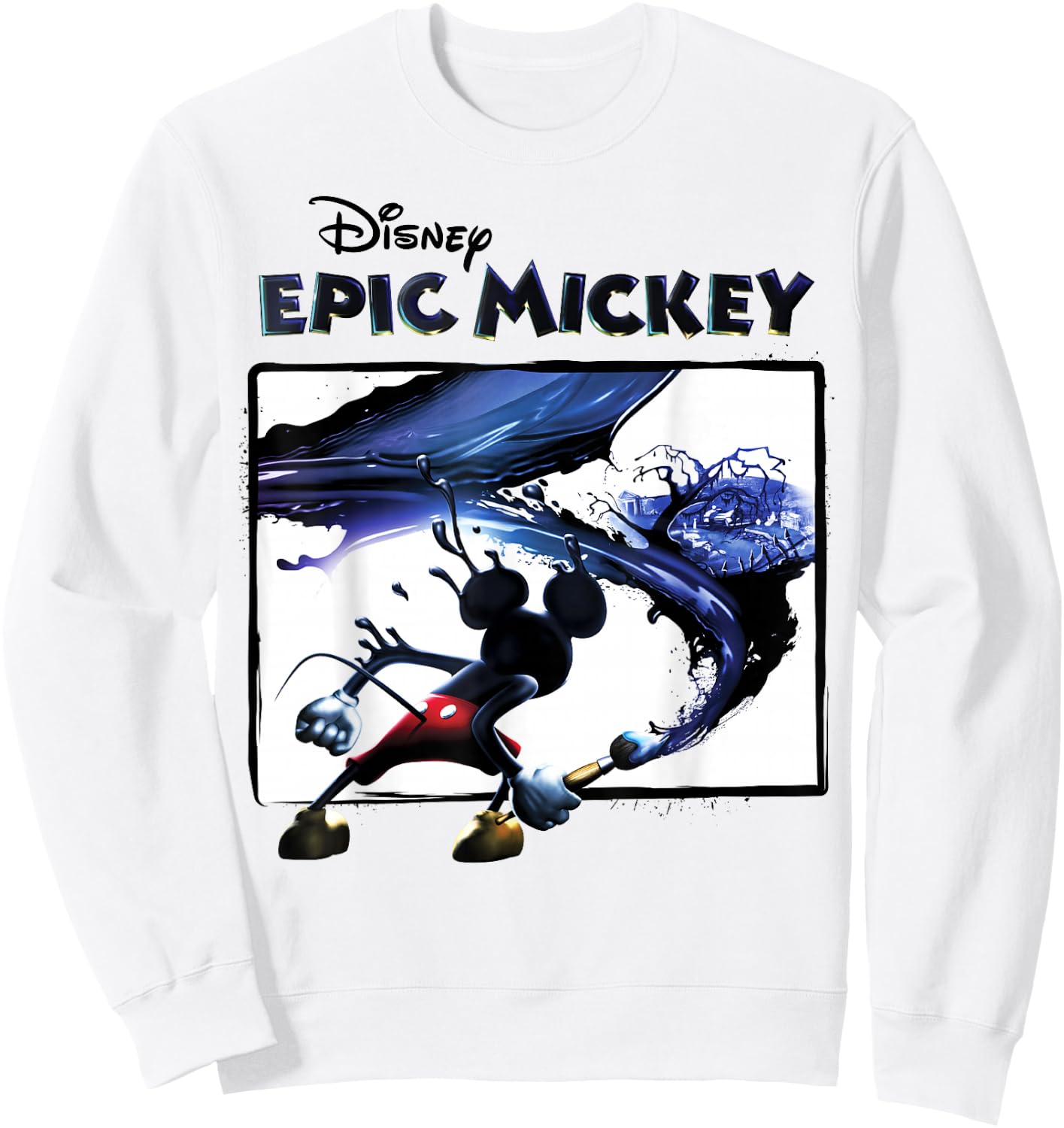 Disney Epic Mickey Painting Portrait Sweatshirt - Sweatshirt | White