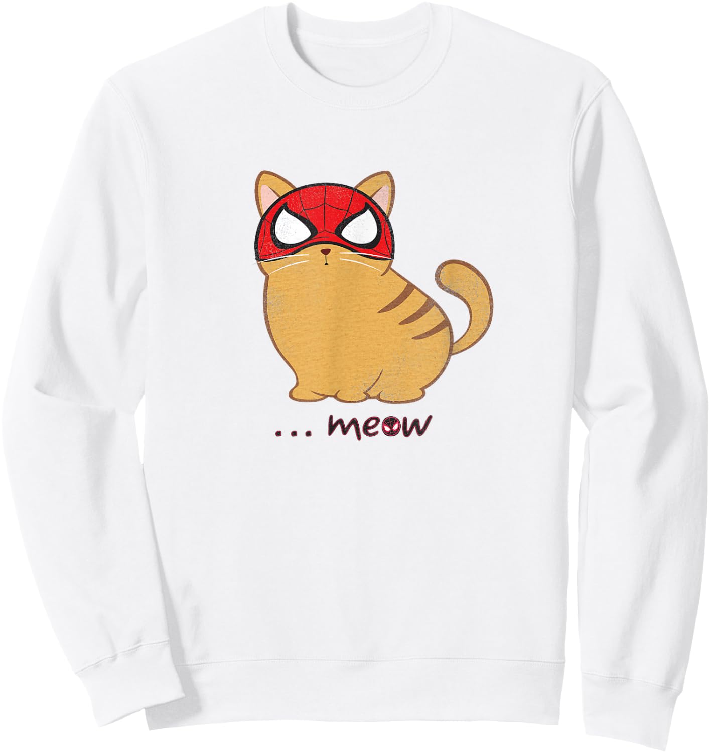 Marvel Spider-Man Miles Morales Game Spider-Cat Meow Sweatshirt - Sweatshirt | White