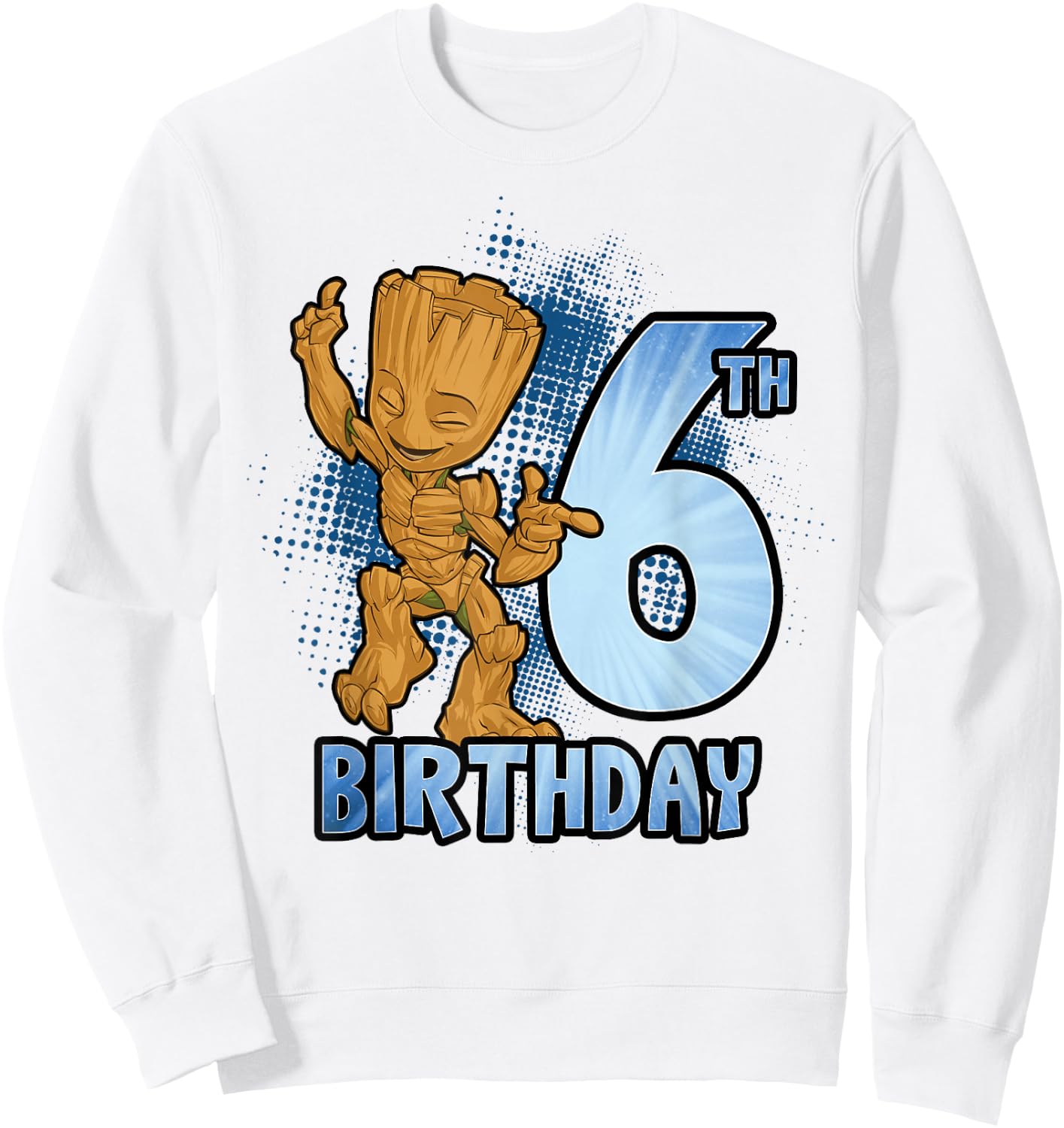 Marvel Guardians of The Galaxy Baby Groot 6th Birthday Sweatshirt - Sweatshirt | White