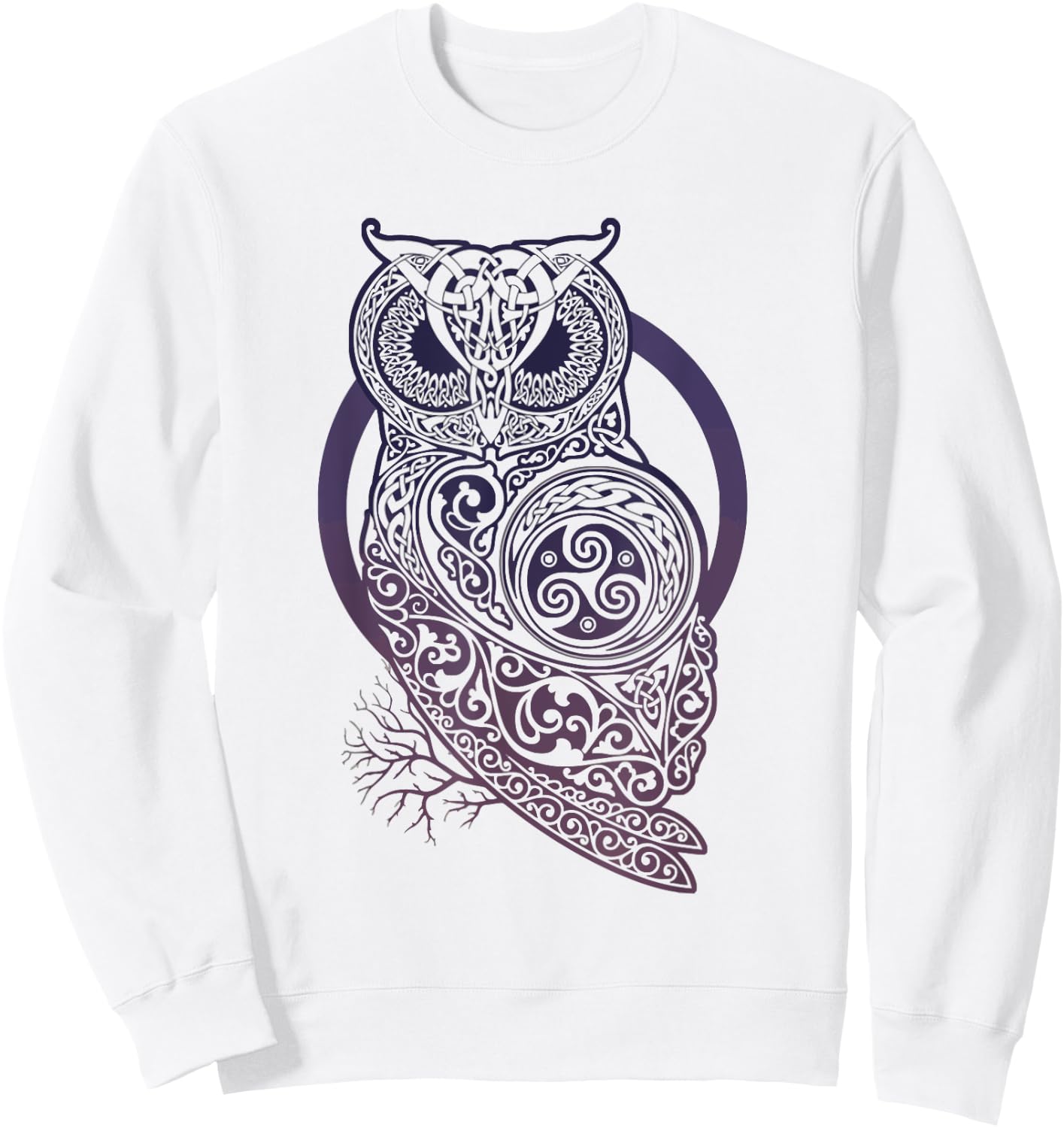 Celtic owl Viking nordic mythology Sweatshirt - Sweatshirt | White