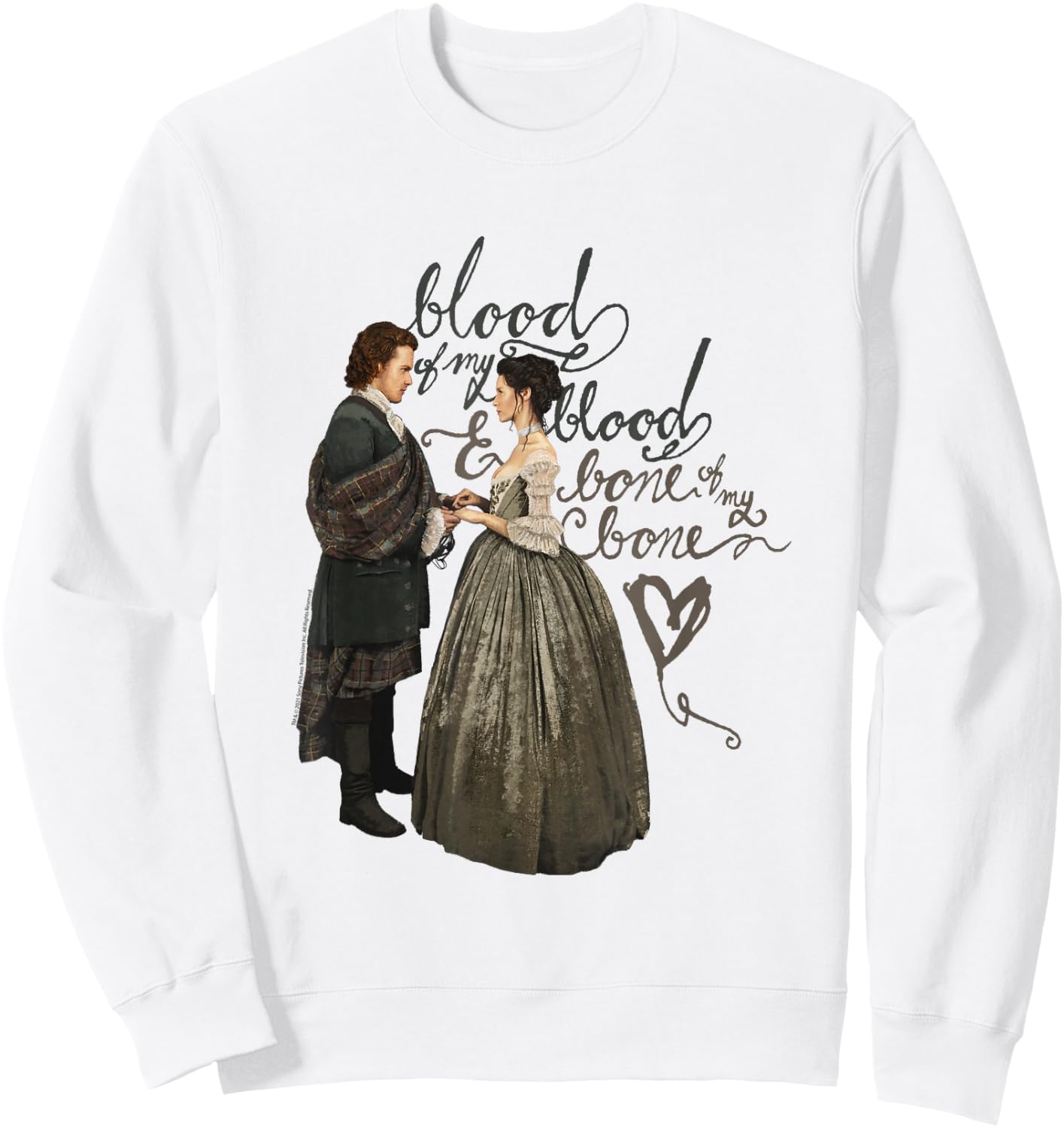 Outlander Blood of My Blood Illustration Small Sweatshirt - Sweatshirt | White