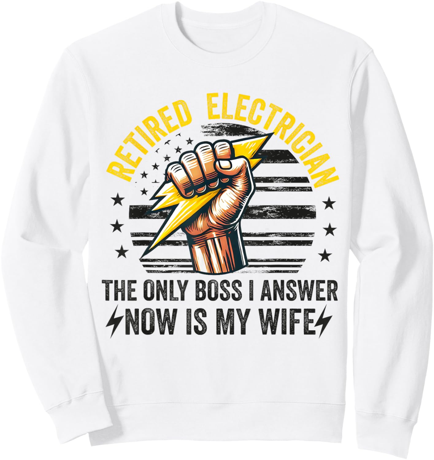 Retired Electrician Retiring Electrical Engineer Retirement Sweatshirt - Sweatshirt | White
