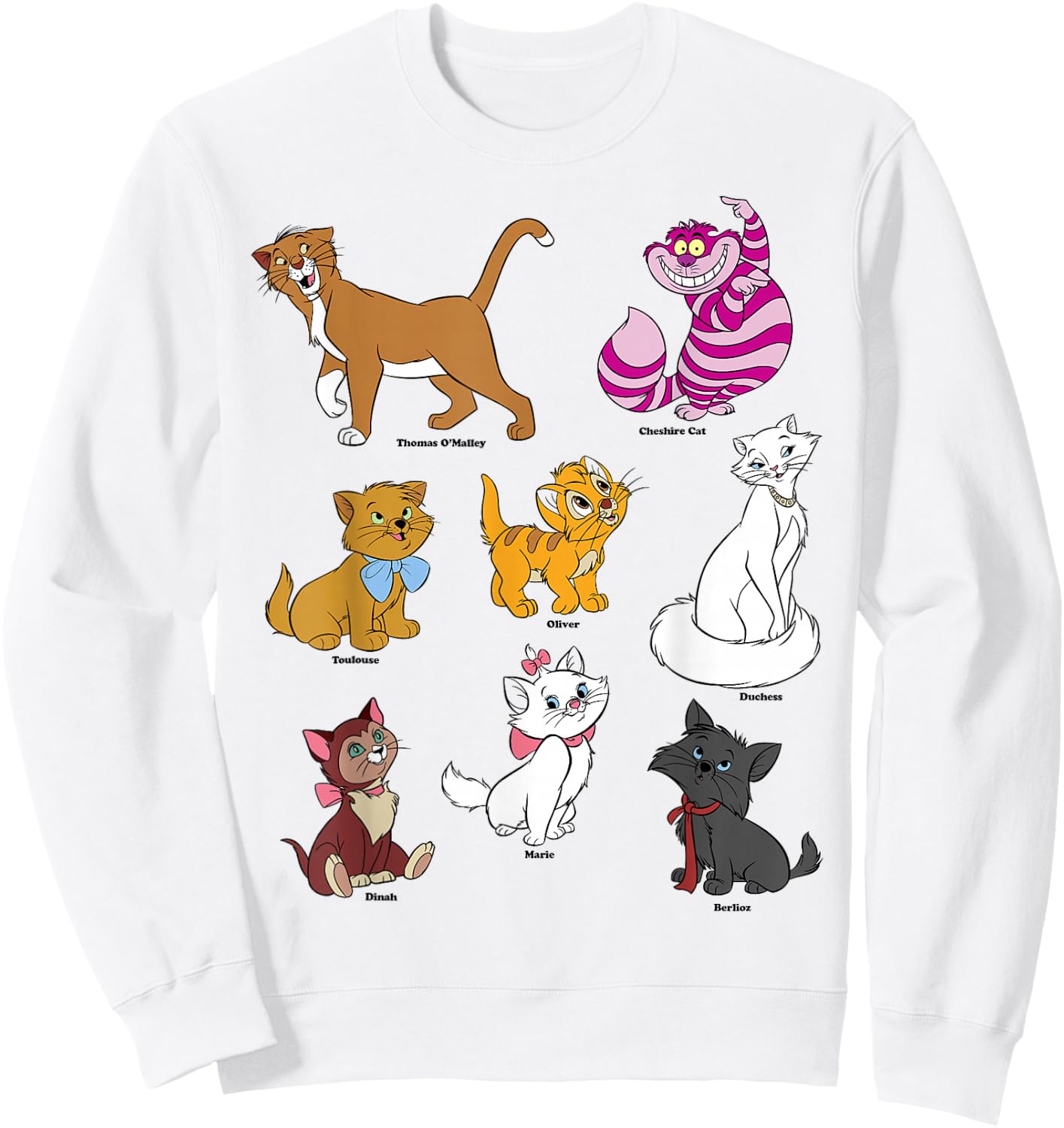 Disney Mickey And Friends Cats Portraits Sweatshirt - Sweatshirt | White