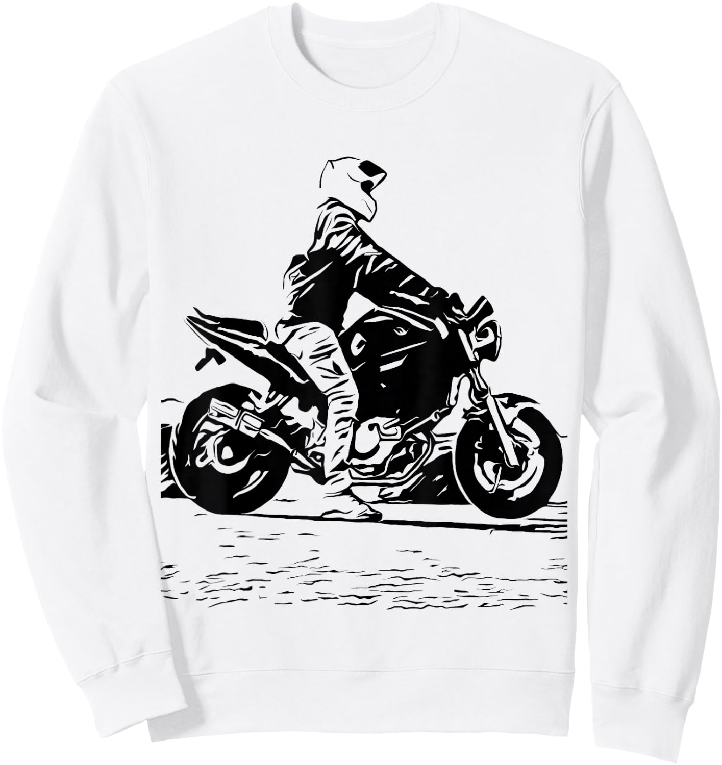 Motorcycle Original Artwork Tattoo Biker SV650 V-Twin Cafe Sweatshirt - Sweatshirt | White