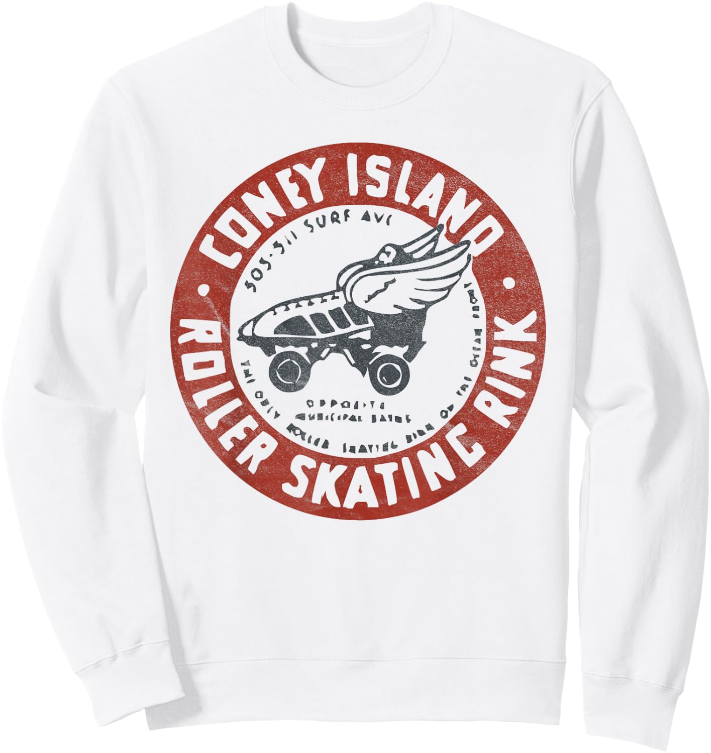 Roller Skating Rink Coney Island Brooklyn Sweatshirt - Sweatshirt | White
