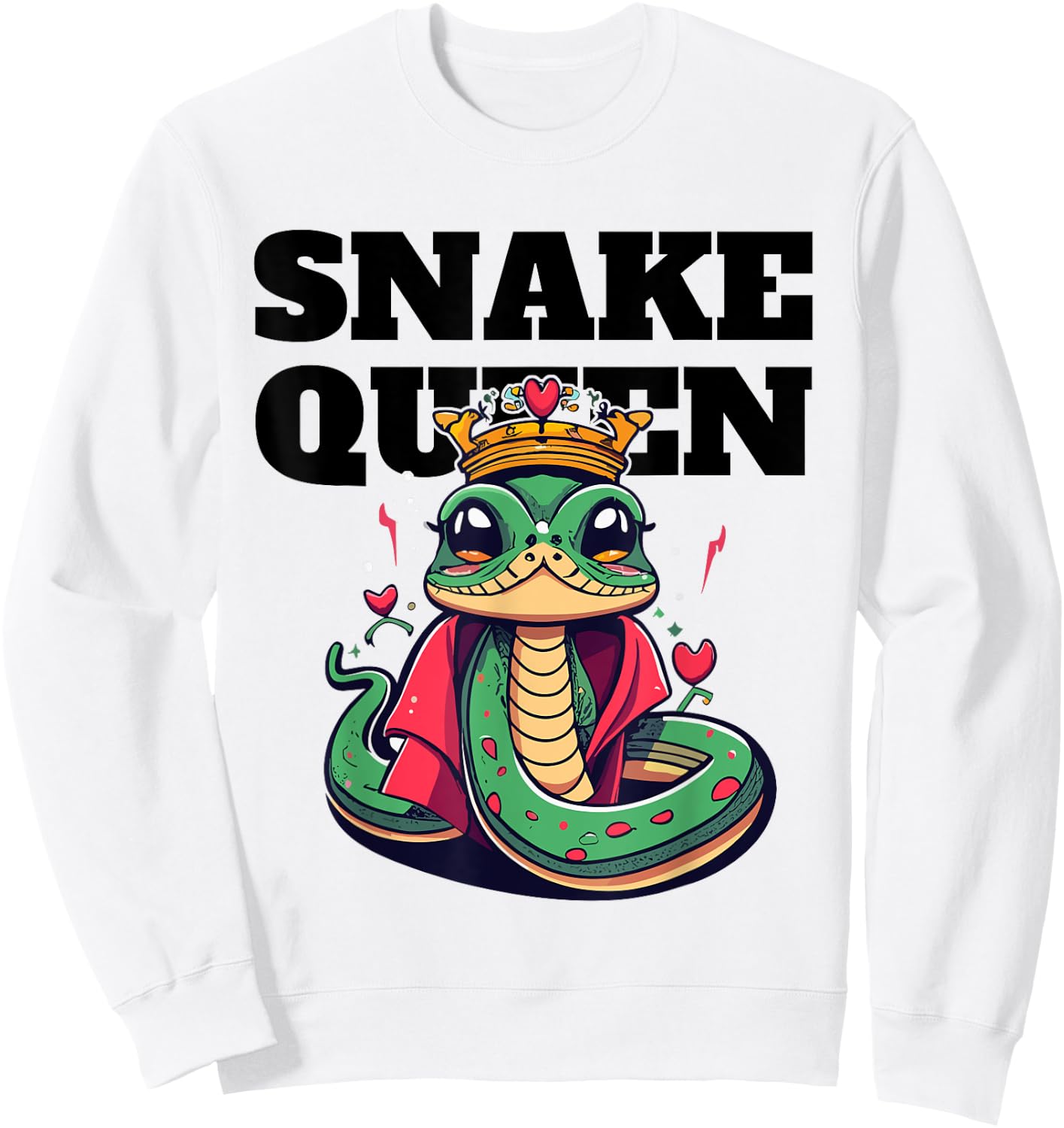 Snake Queen | Girls Snake Lover | Snake Sweatshirt - Sweatshirt | White