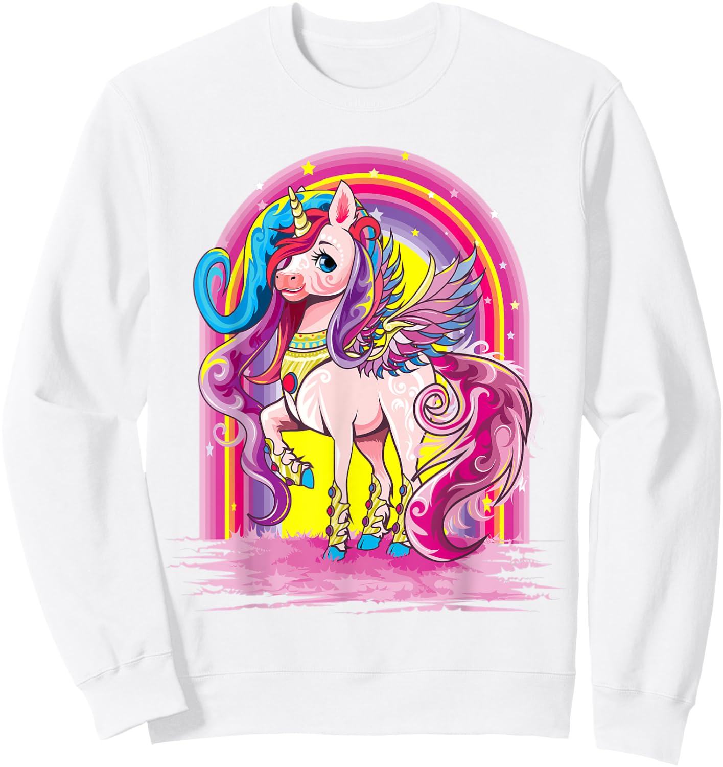 Unicorn Shirt for Girls Kids Women Cute Unicorn Lover Gift Sweatshirt - Sweatshirt | White