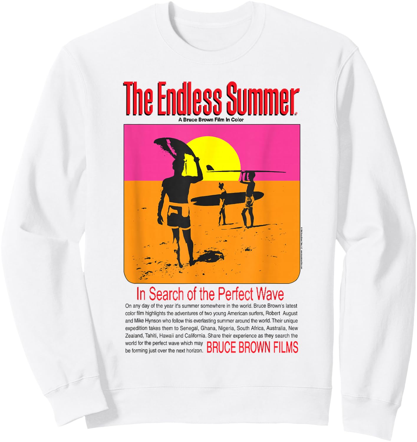 The Endless Summer Original Movie Poster Sweatshirt - Sweatshirt | White