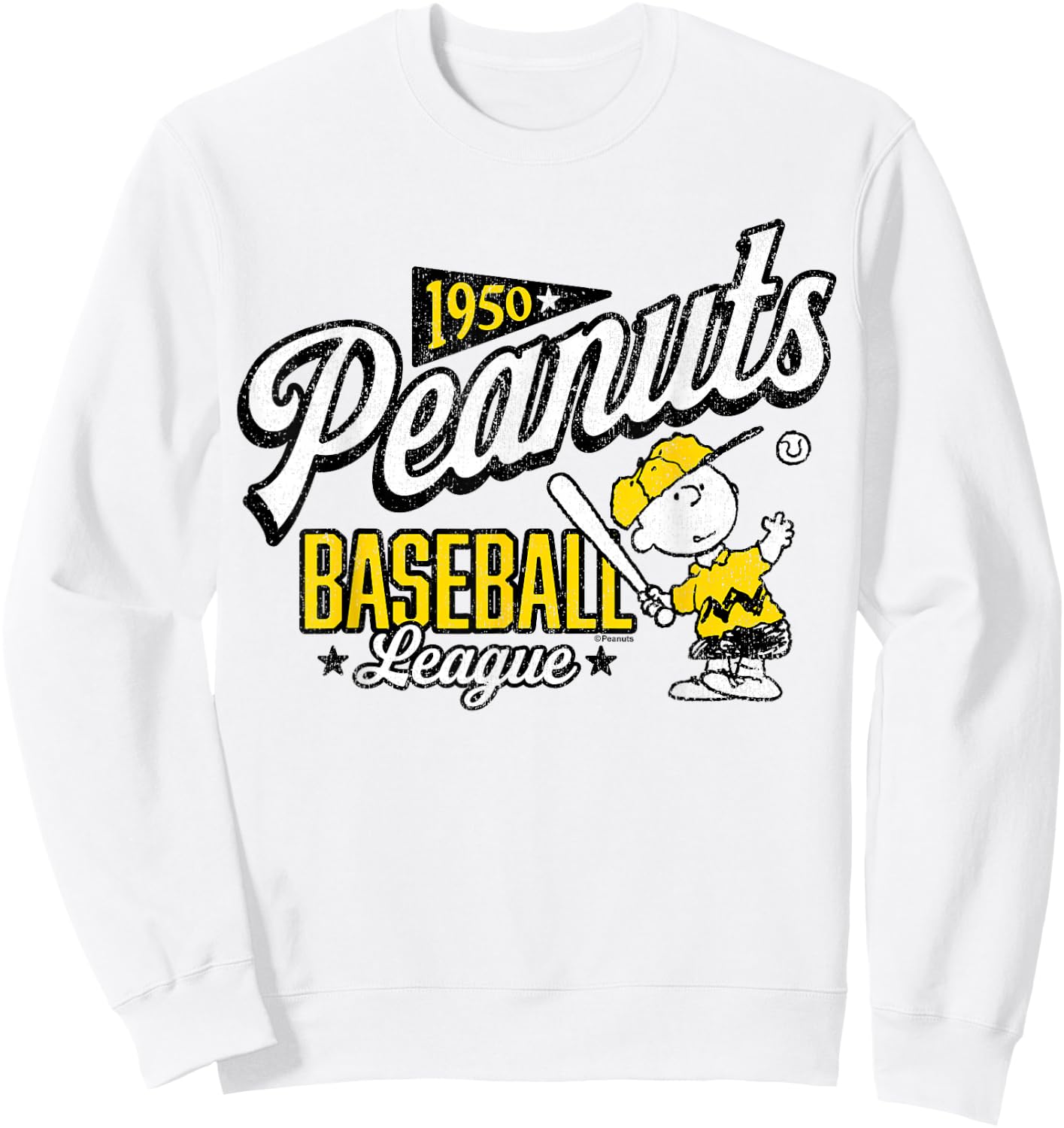 Peanuts - Charlie Brown Baseball League 1950 Sweatshirt - Sweatshirt | White