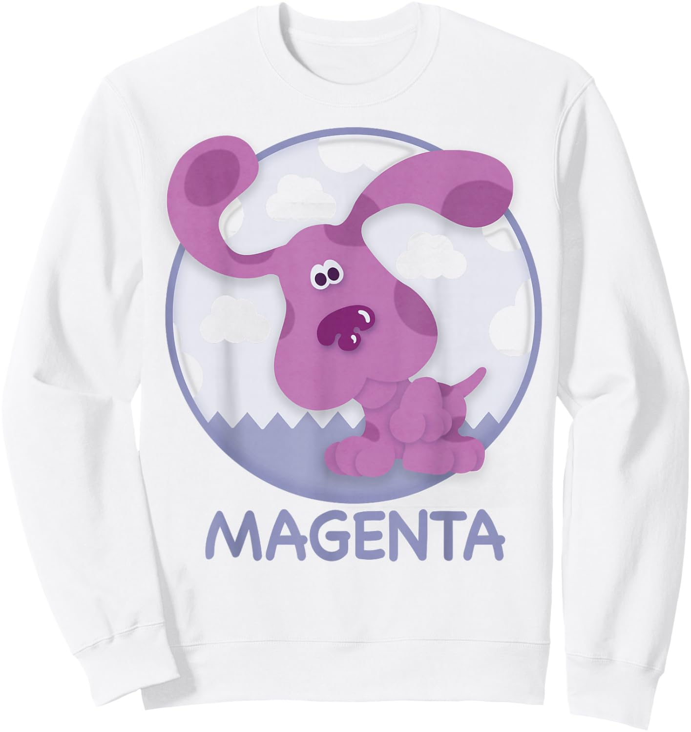Blue's Clues Magenta Simple Portrait Sweatshirt - Sweatshirt | White