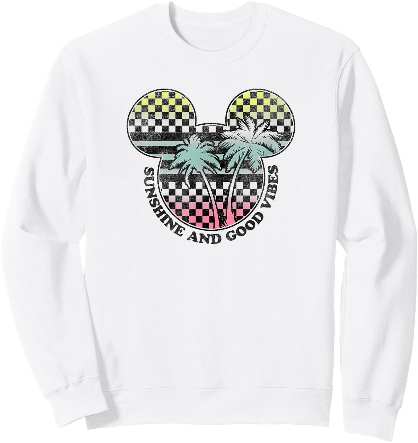 Disney Mickey and Friends Sunshine and Good Vibes Big Logo Sweatshirt - Sweatshirt | White