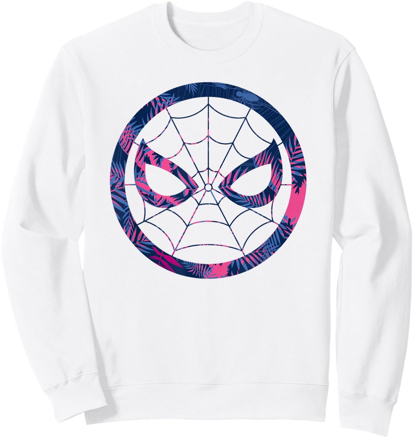 Marvel Spider-Man Mask Tropical Print Sweatshirt - Sweatshirt | White