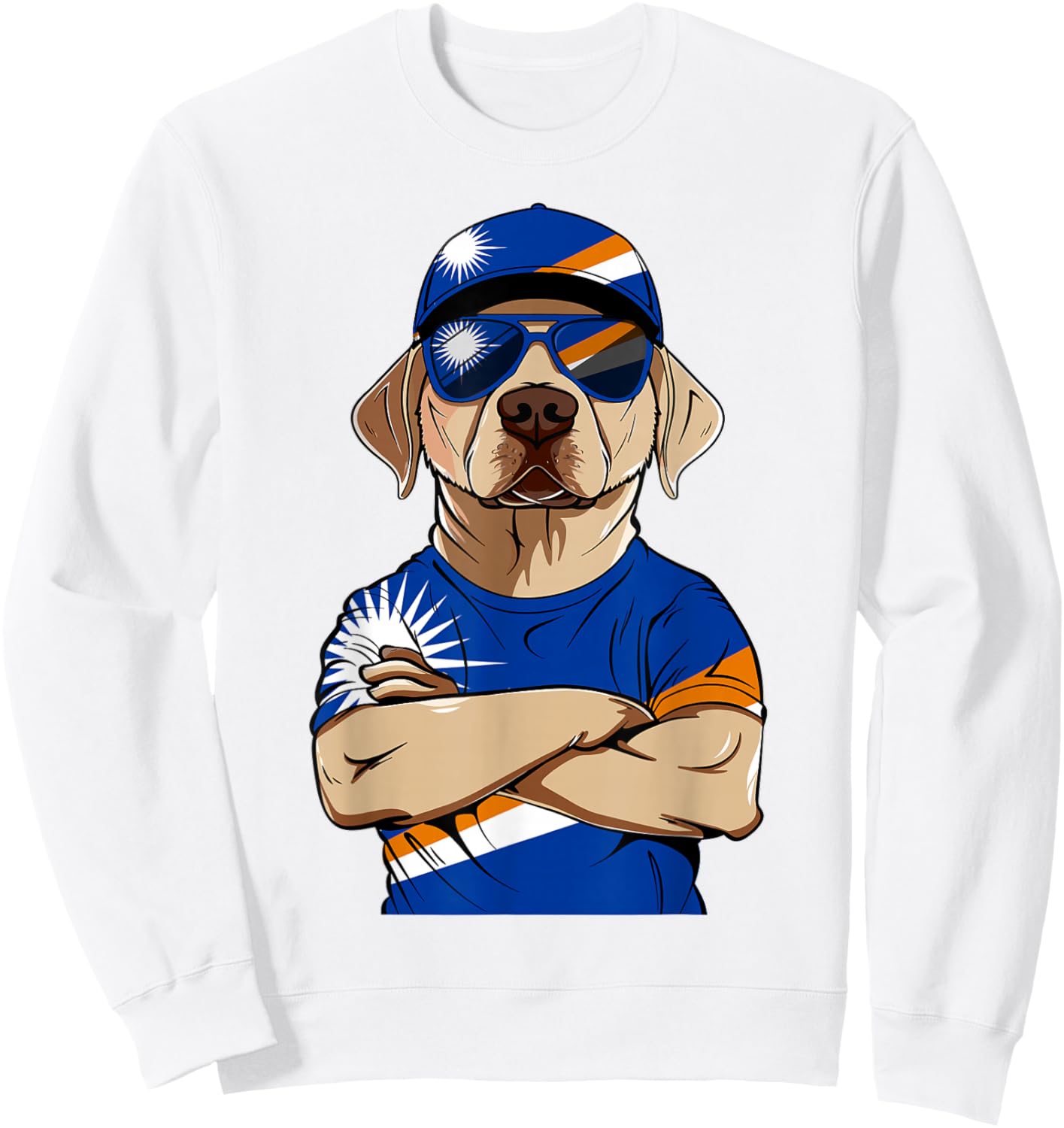 Marshallese Flag Dog Mom Souvenirs Dogs Marshall Islands Sweatshirt - Sweatshirt | White