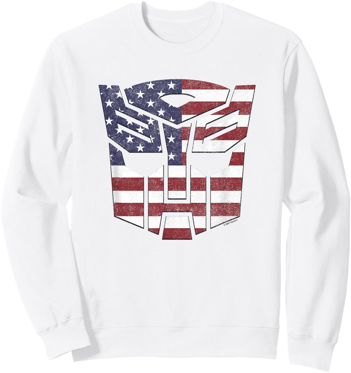 Transformers Autobots American Flag Logo Sweatshirt - Sweatshirt | White