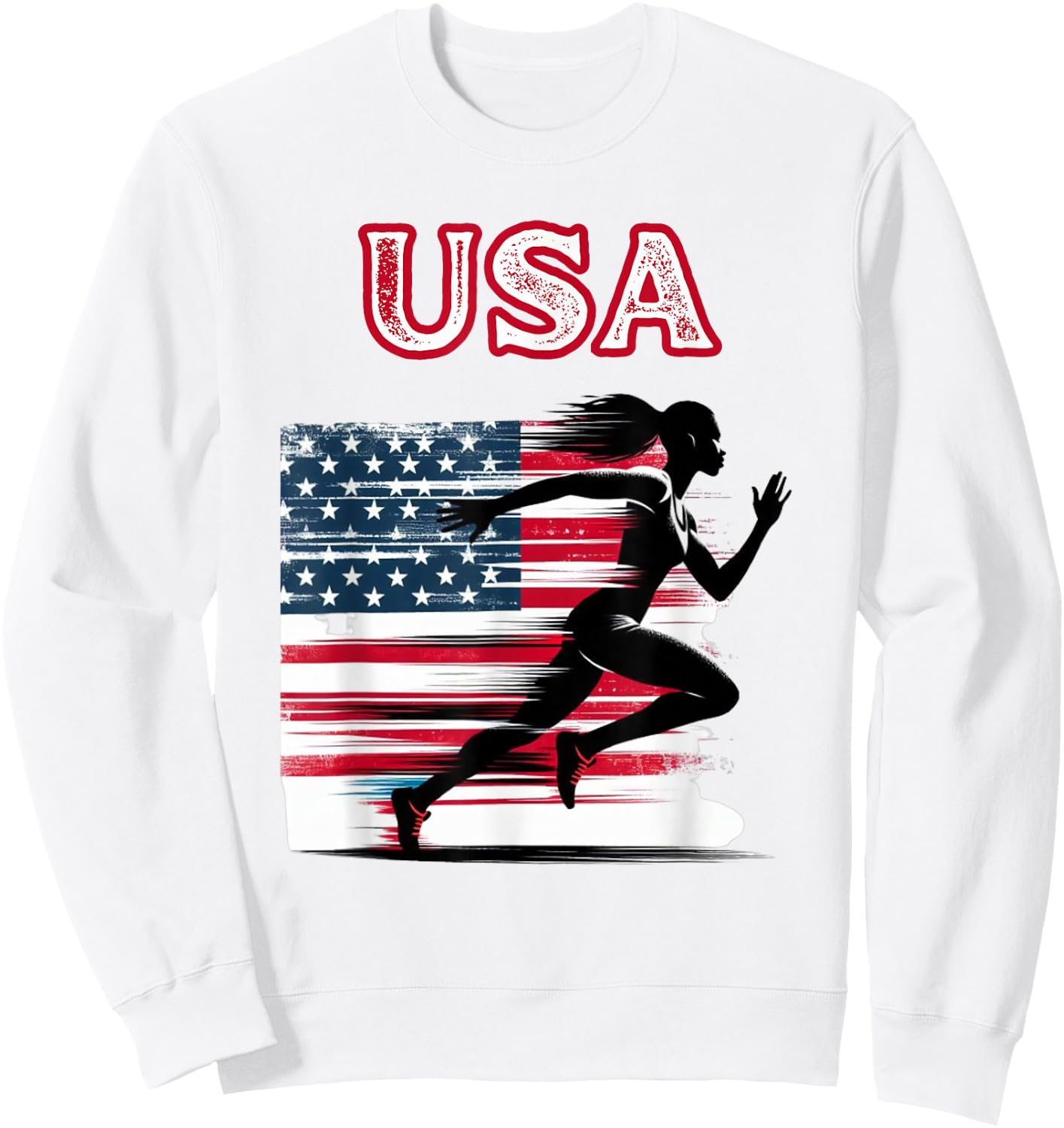 USA Track and Field Women Girls Accessories Apparel Sweatshirt - Sweatshirt | White
