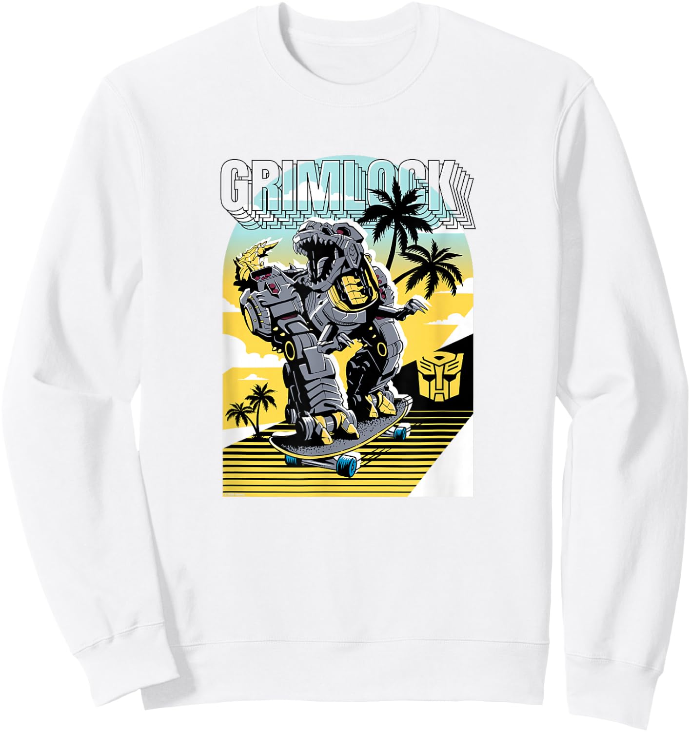 Transformers Grimlock Skating Portrait Sweatshirt - Sweatshirt | White