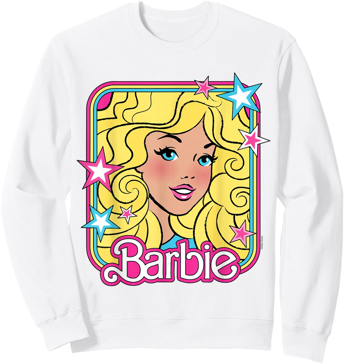 Barbie 70s Portrait with Stars Sweatshirt - Sweatshirt | White