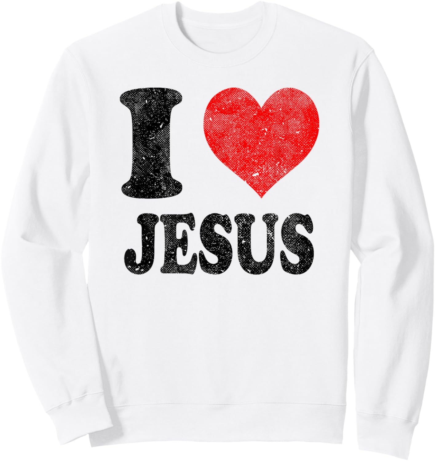 I Love Jesus Vintage Sweatshirt - Sweatshirt | White