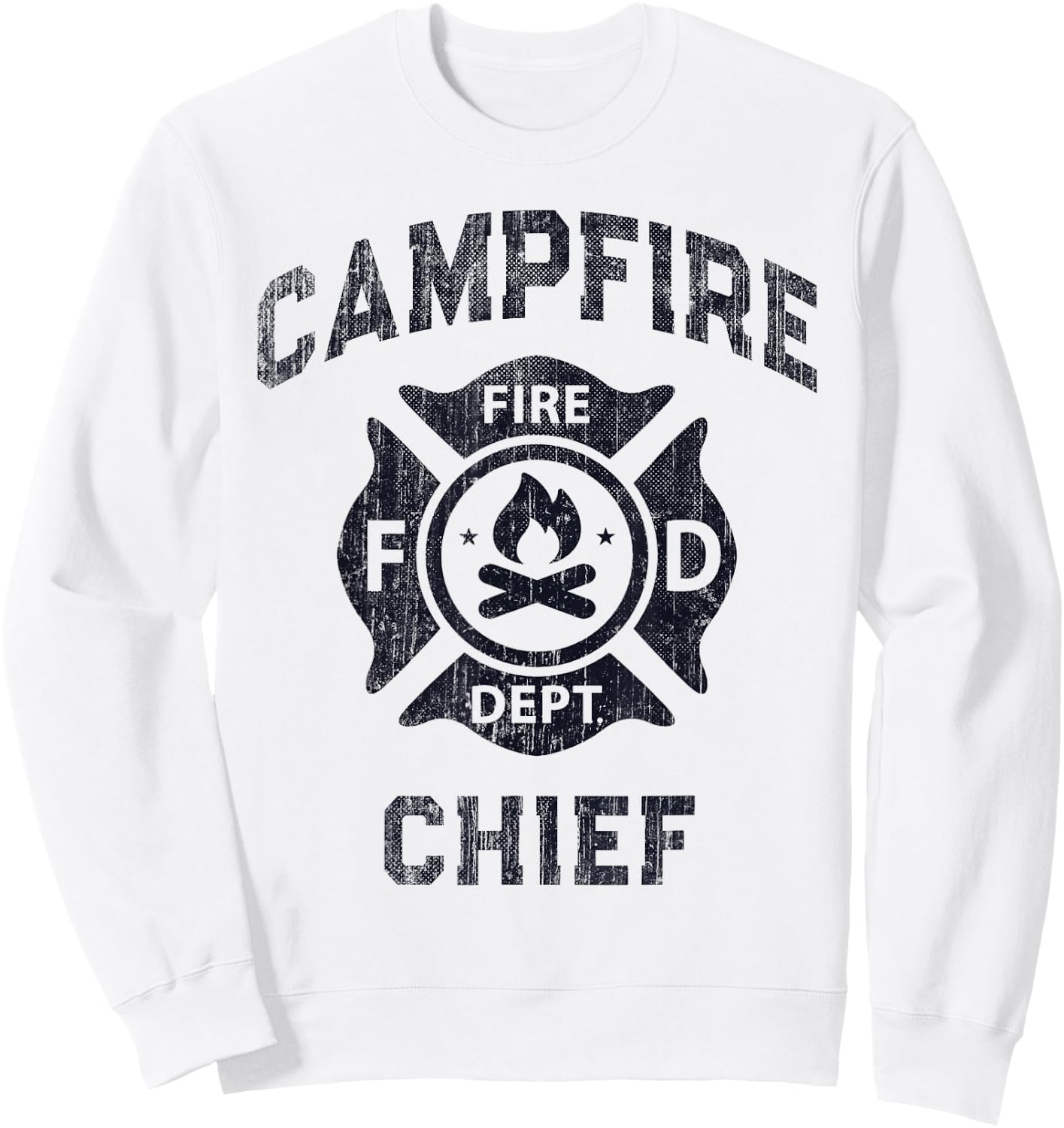Funny CAMPFIRE CHIEF Summer Camp Staff Director Smores My FD Men Women Girls Kids Sweatshirt - Sweatshirt | White