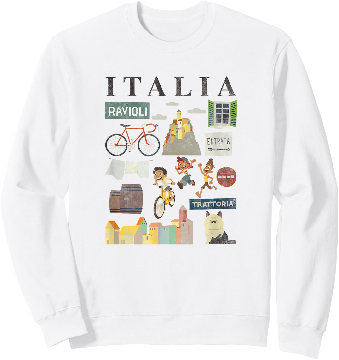 Disney Pixar Luca Italia Icons Small Sweatshirt - Sweatshirt | White