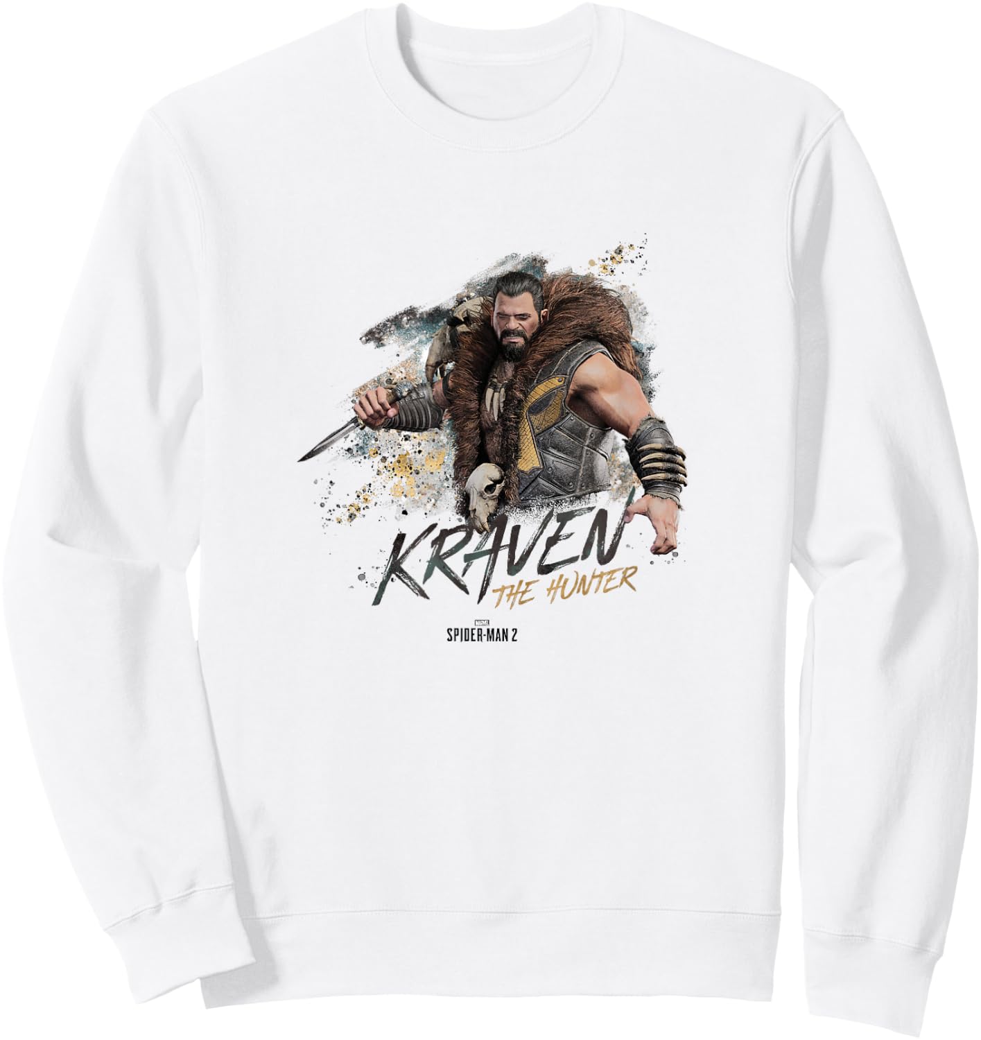 Marvel Spider-Man 2 Kraven The Hunter Epic Vintage Shot Sweatshirt - Sweatshirt | White