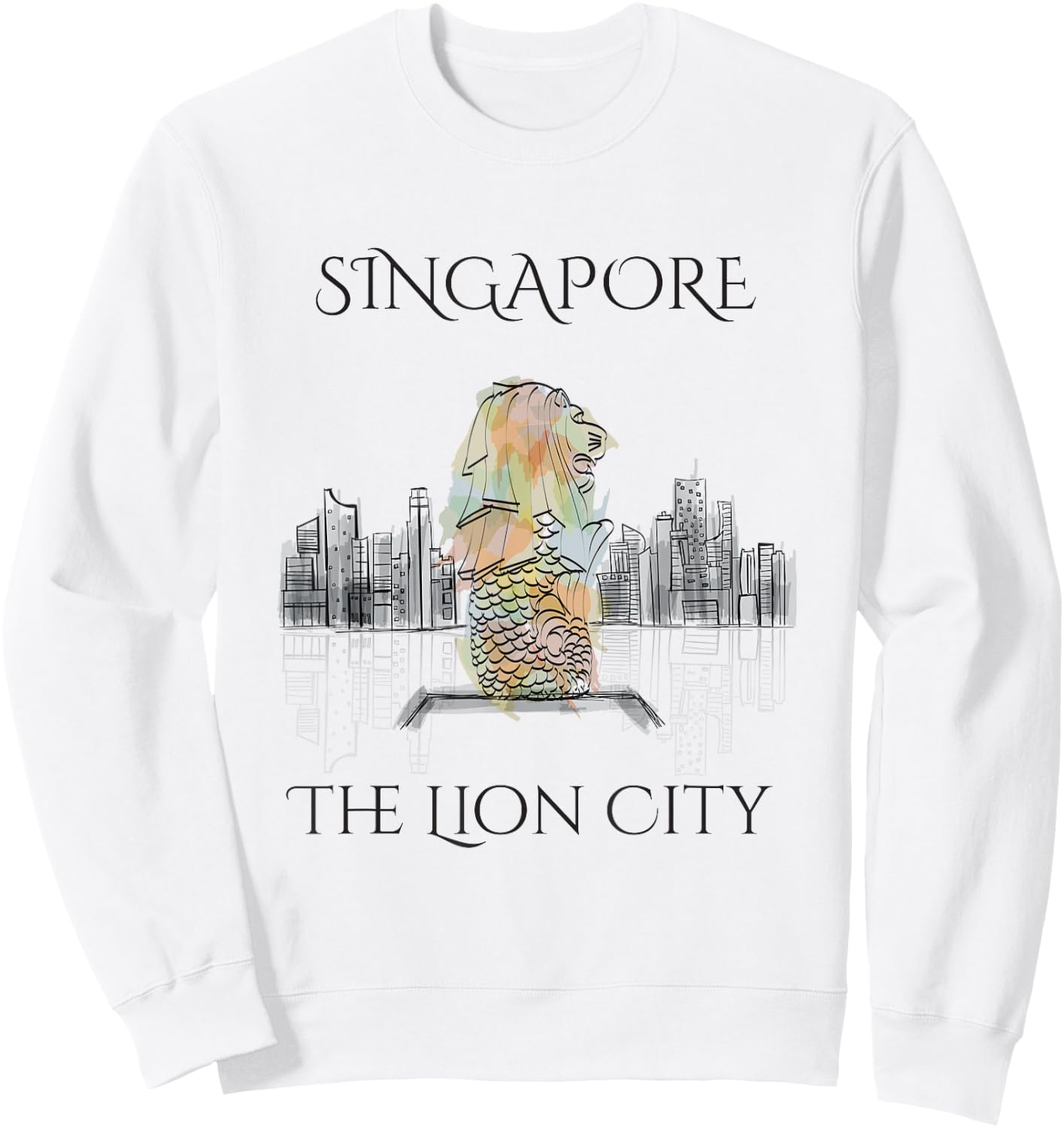 Singapore, The Lion City Singaporean Gift Sweatshirt - Sweatshirt | White