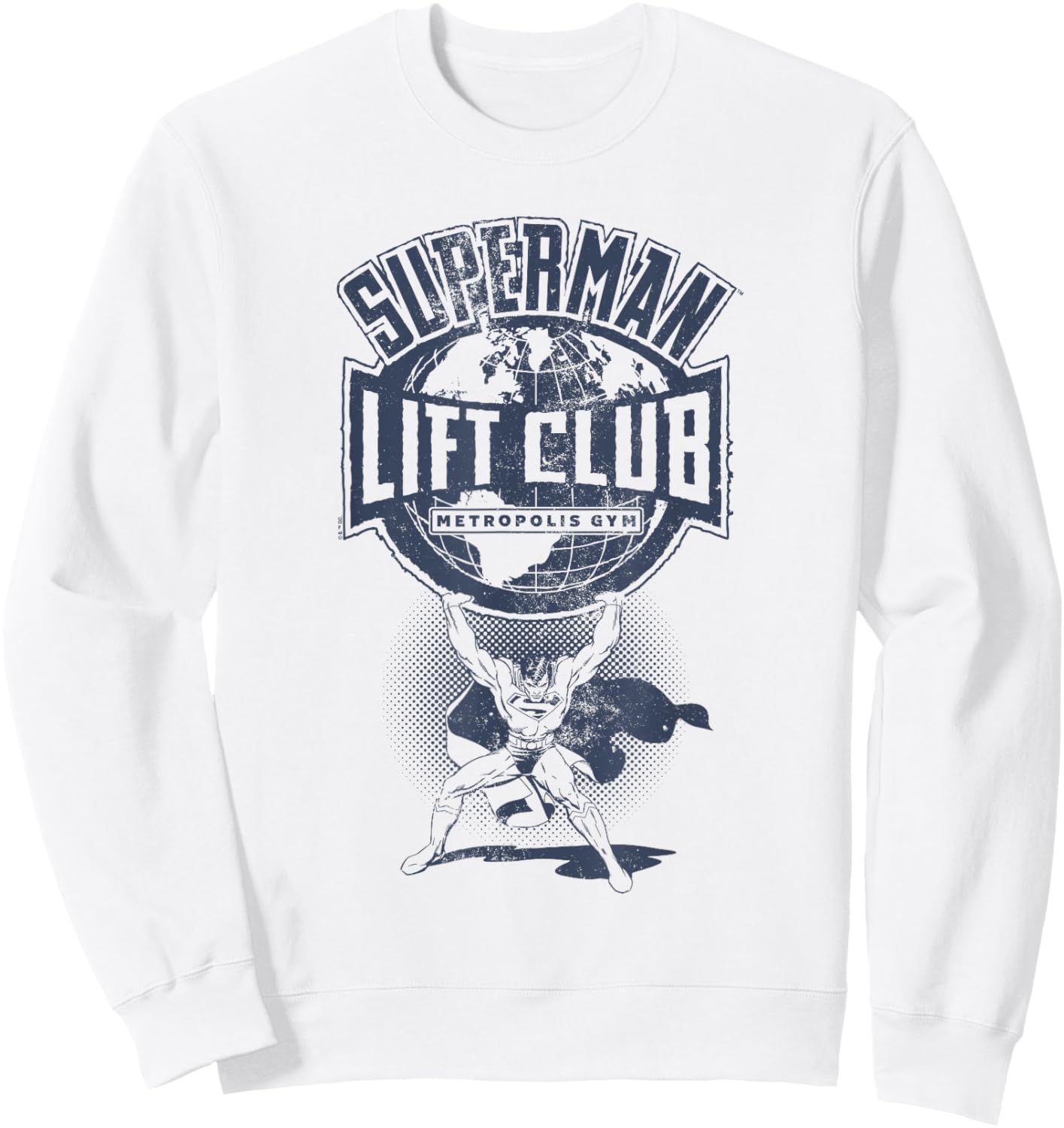 Superman Metropolis Gym Lift Club Sweatshirt - Sweatshirt | White