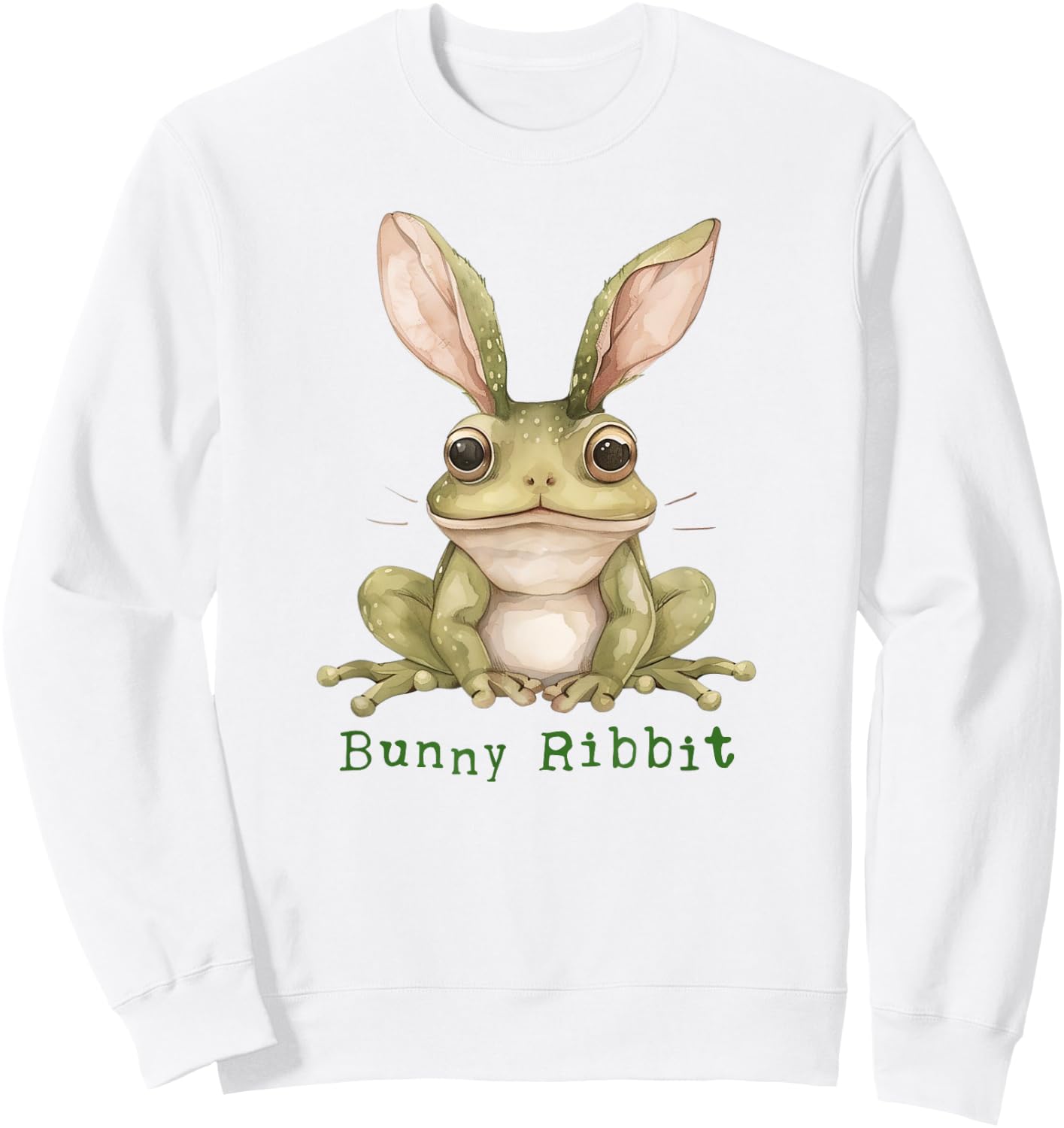 Frog Bunny Rabbit Floppy Ears Toad Funny Easter Animal Sweatshirt - Sweatshirt | White