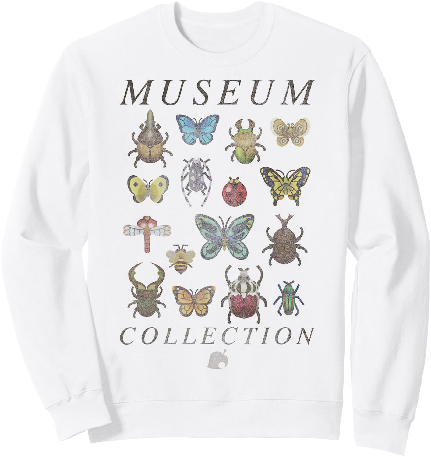 Animal Crossing Bugs Museum Collection Short Sleeve Sweatshirt - Sweatshirt | White