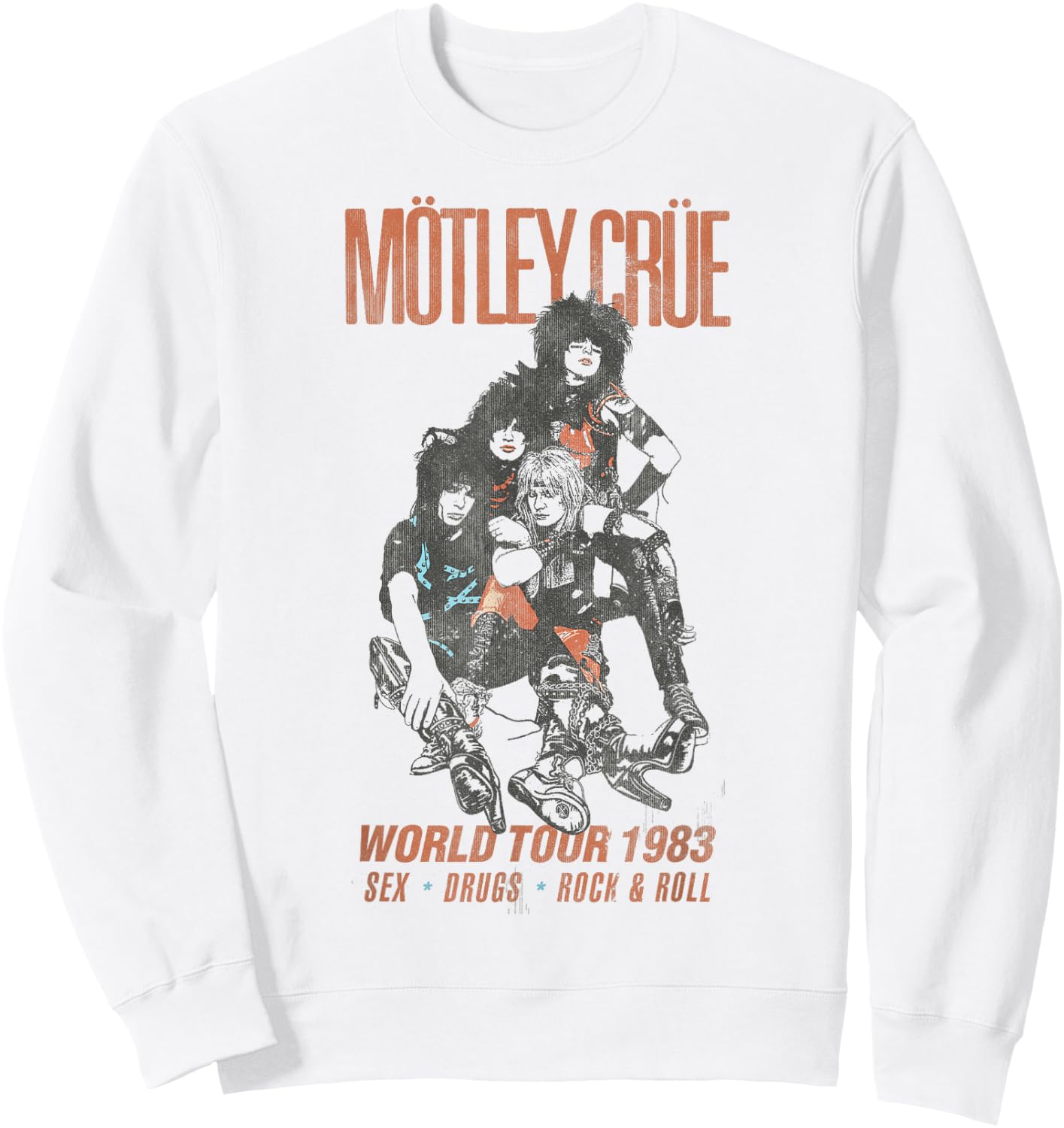 Mötley Crüe - World Tour 83 Sweatshirt - Sweatshirt | White