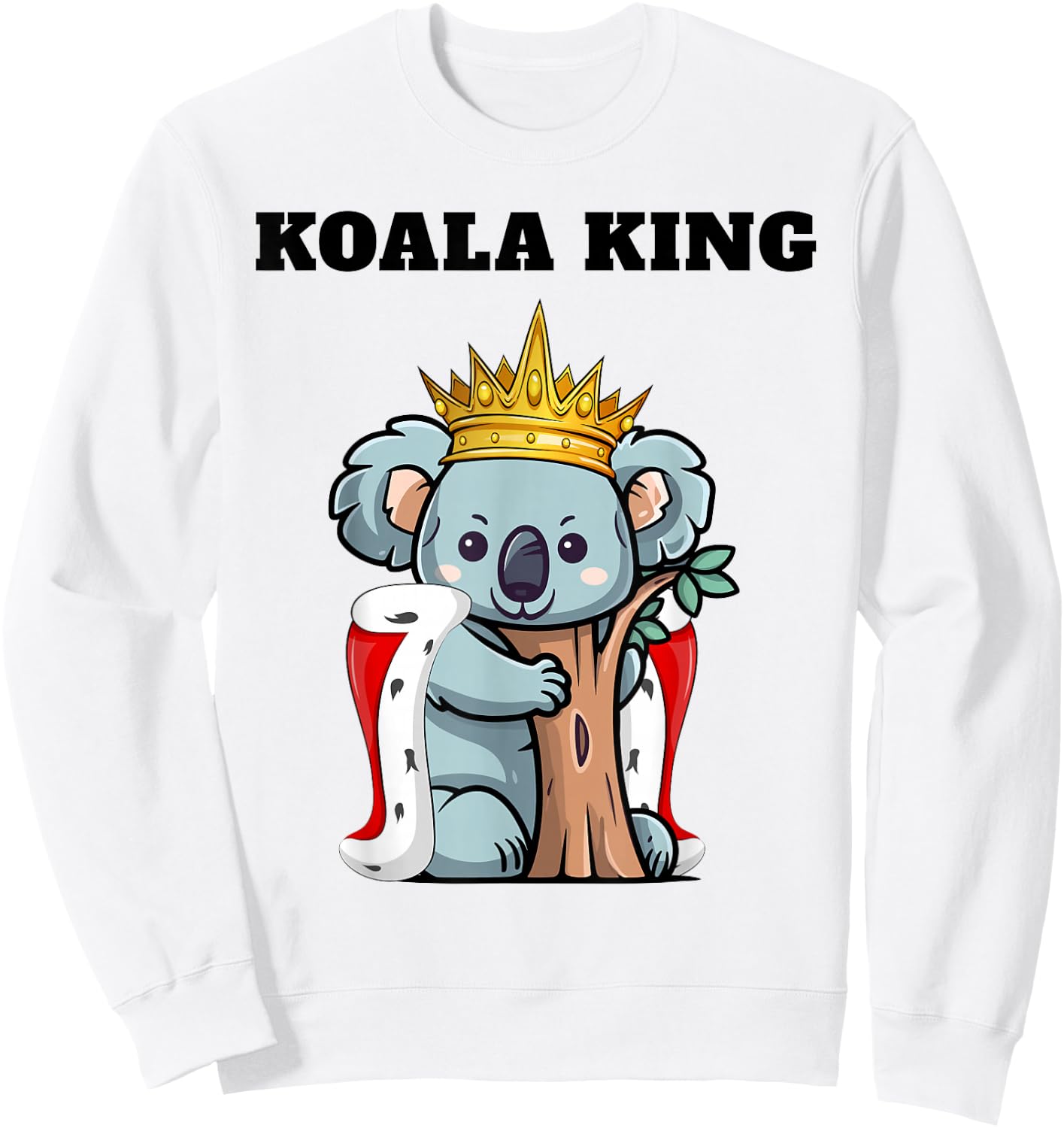 Koala King | Boys Koala Lover Design | Koala Bear Sweatshirt - Sweatshirt | White