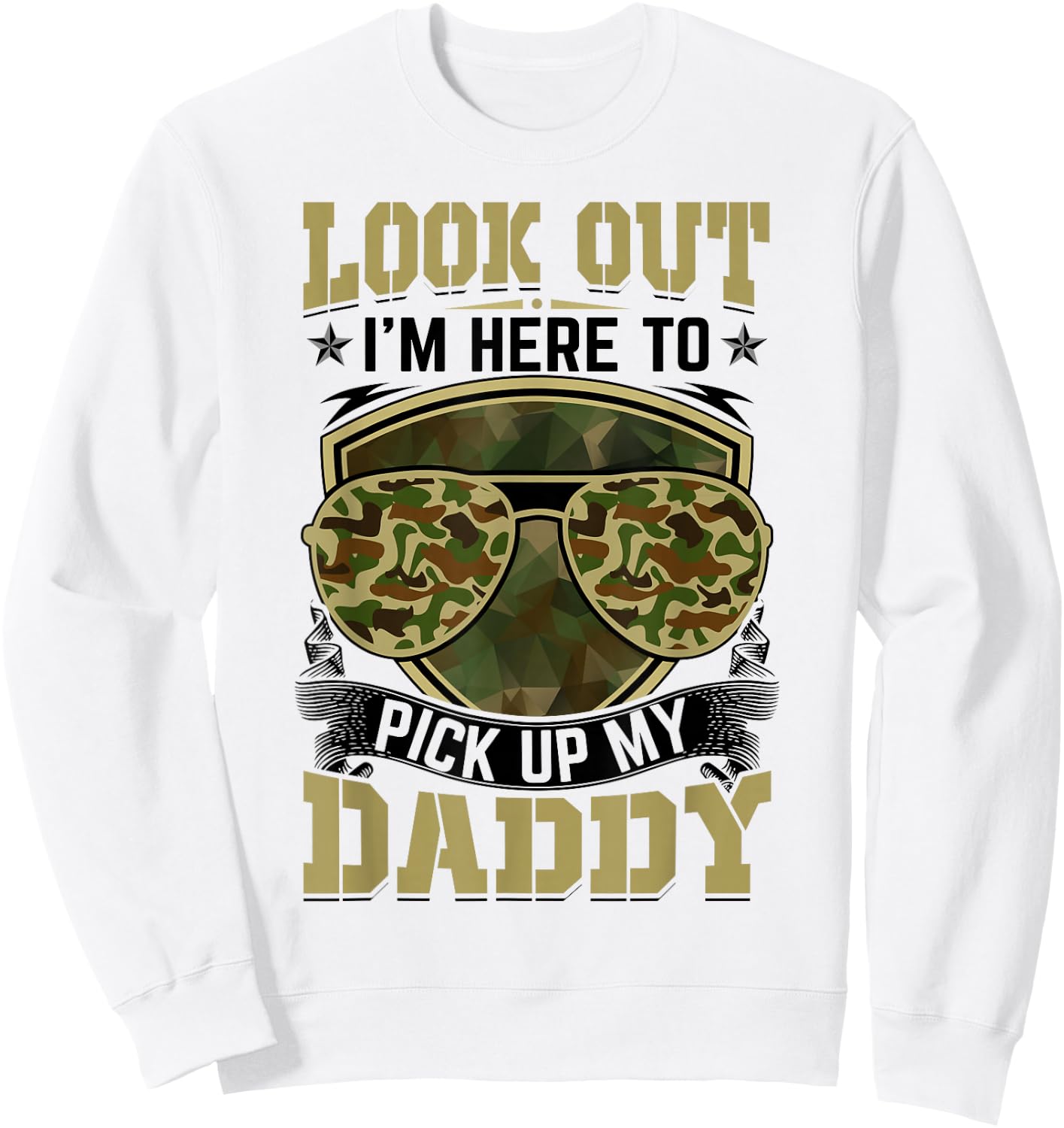 Homecoming Home Welcome dad Daddy Military Kids Girls Boys Sweatshirt - Sweatshirt | White