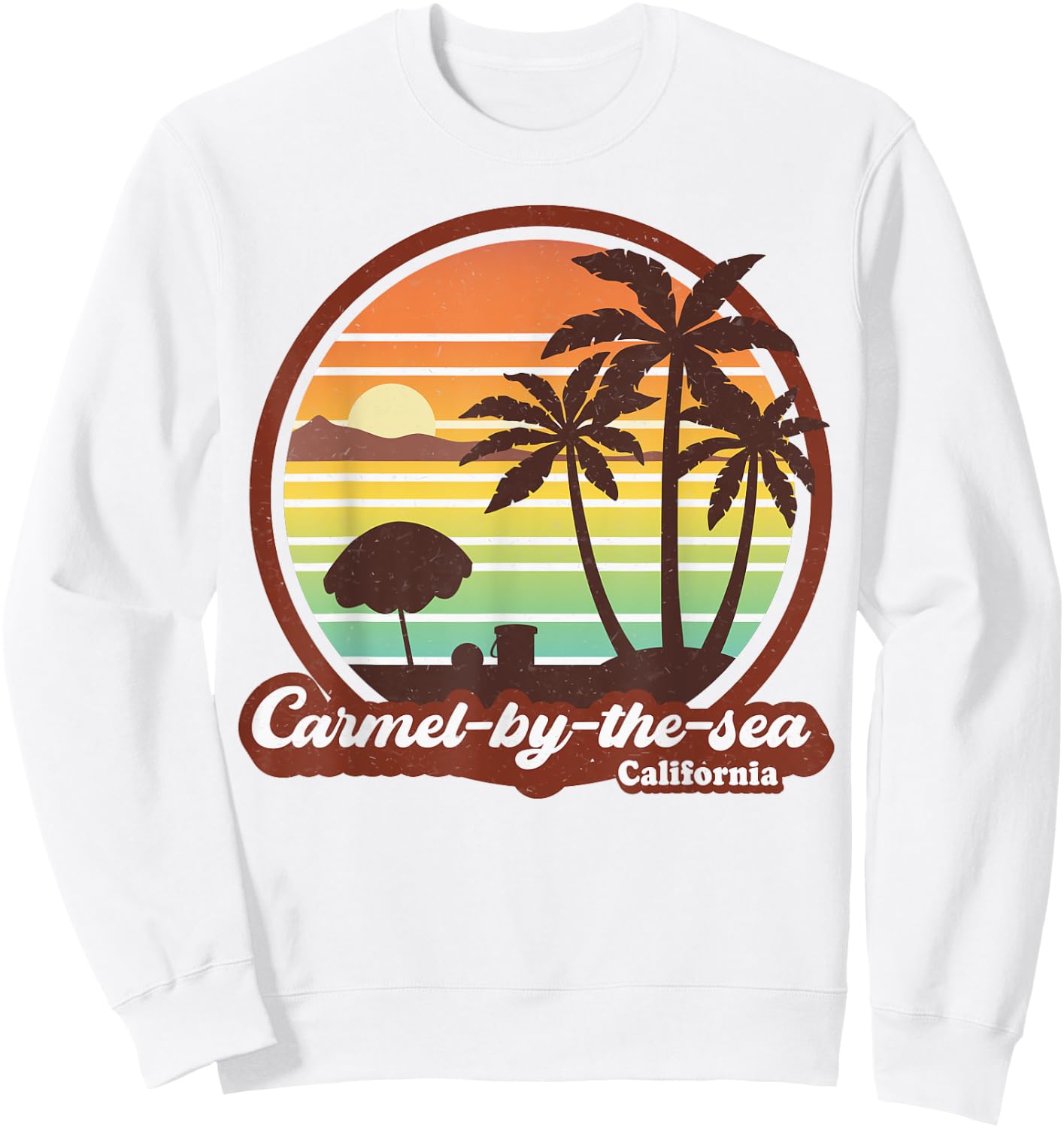 Vintage Carmel-by-the-sea California CA Retro 80s Souvenir Sweatshirt - Sweatshirt | White