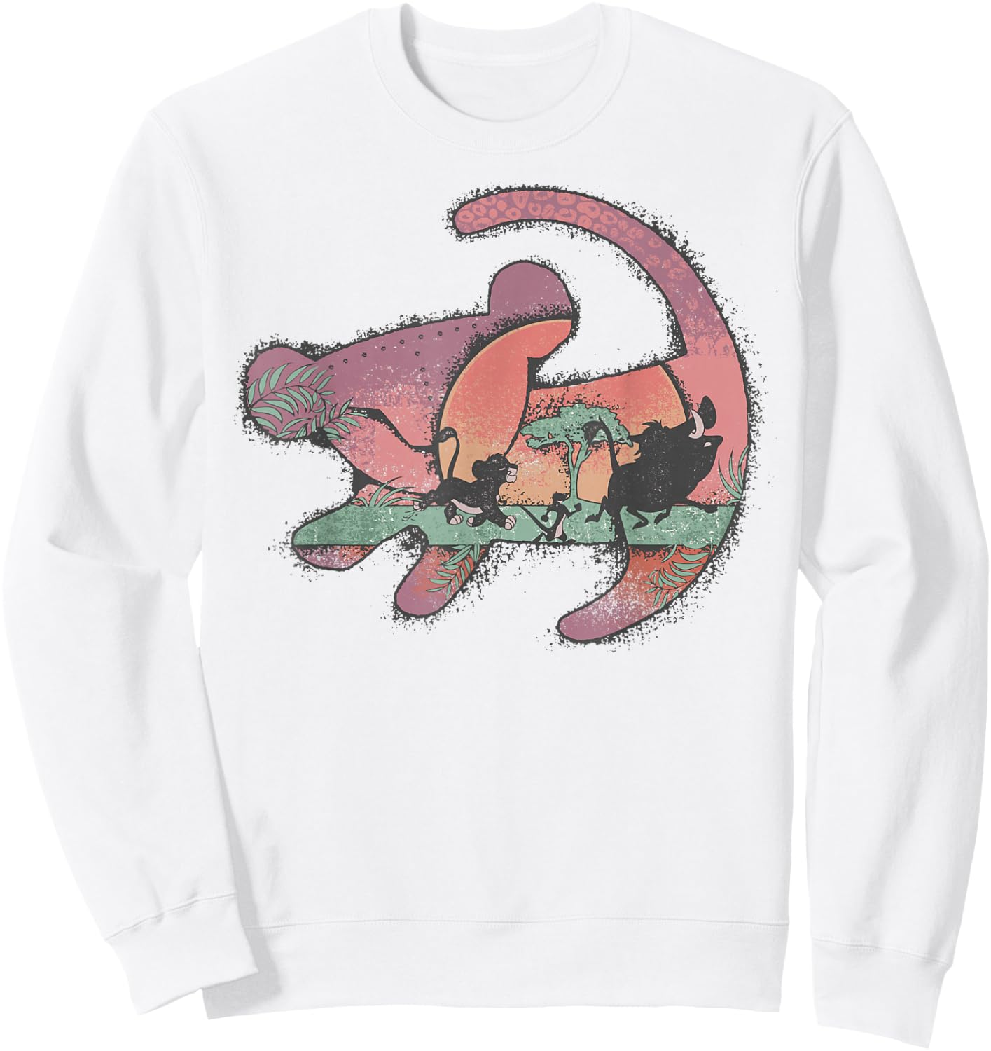 Disney The Lion King Baby Simba Painting Silhouette Sweatshirt - Sweatshirt | White